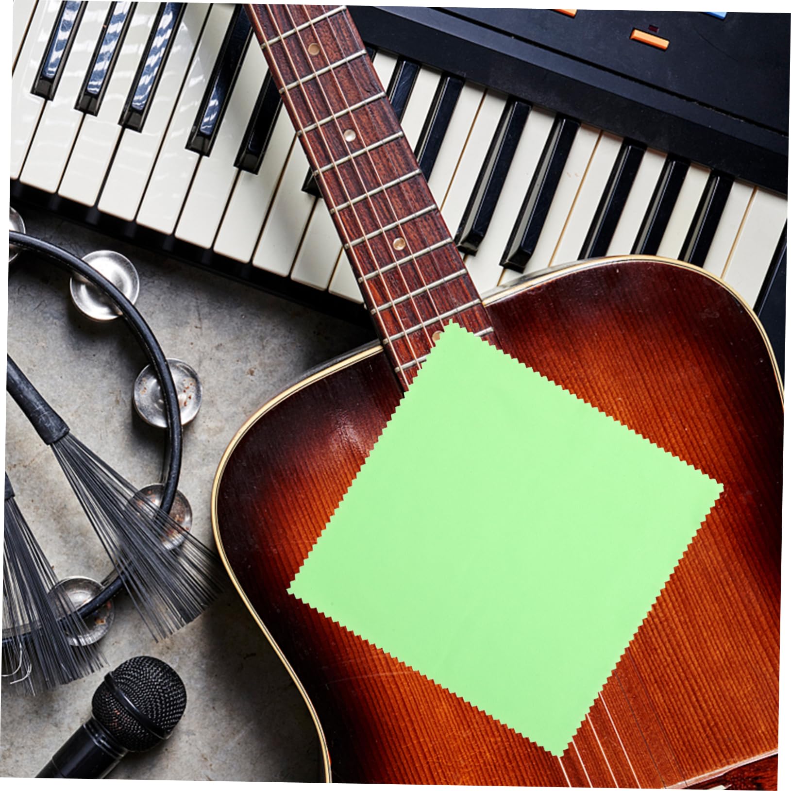 KESYOO Piano Cleaning Wipe Cloth Set 10 Pcs Guitar Violin Bass Ukulele Soft Washable Reusable Cleaning Supplies