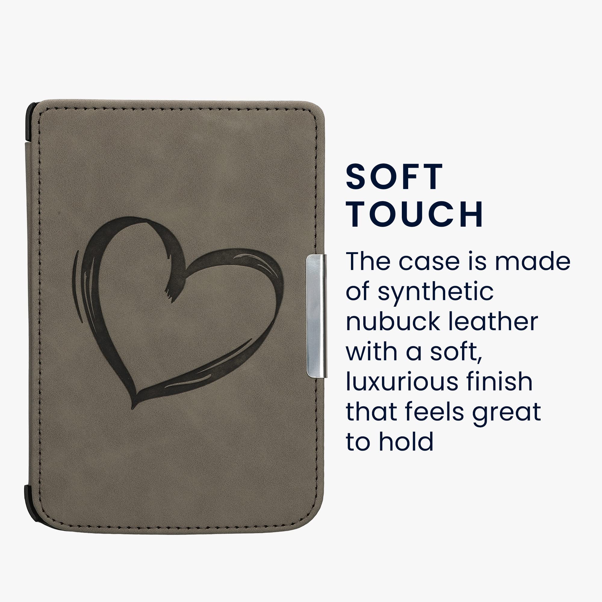 étui Anti-choc Rayures Kwmobile Coque Liseuse Pocketbook Touch Lux 4/Basic Lux 2/Touch HD 3 - Coque Avec Rabat Coque Liseuse Kindle