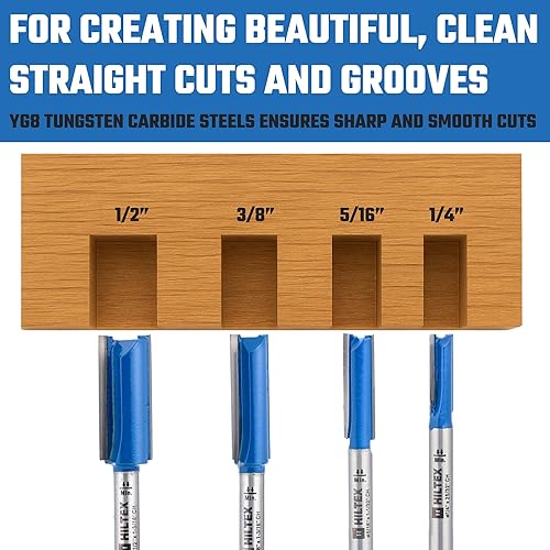 Miniatura 54 de Hiltex 10100 carburo de tungsteno brocas de rebajadora 15 piezas