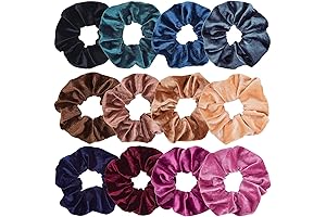 12 Pack Velvet Scrunchies