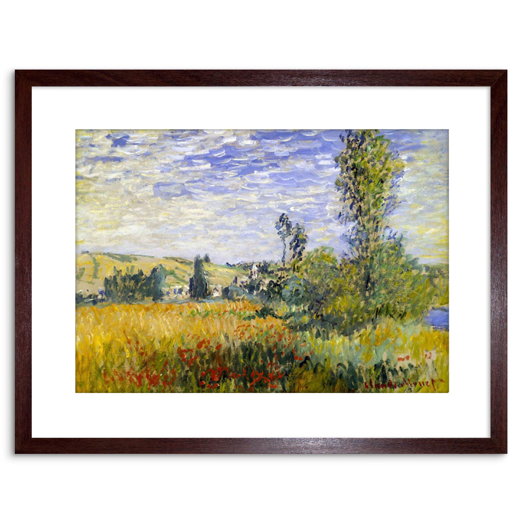 Wee Blue Coo Painting Monet Vetheuil Old Master Framed Wall Art Print