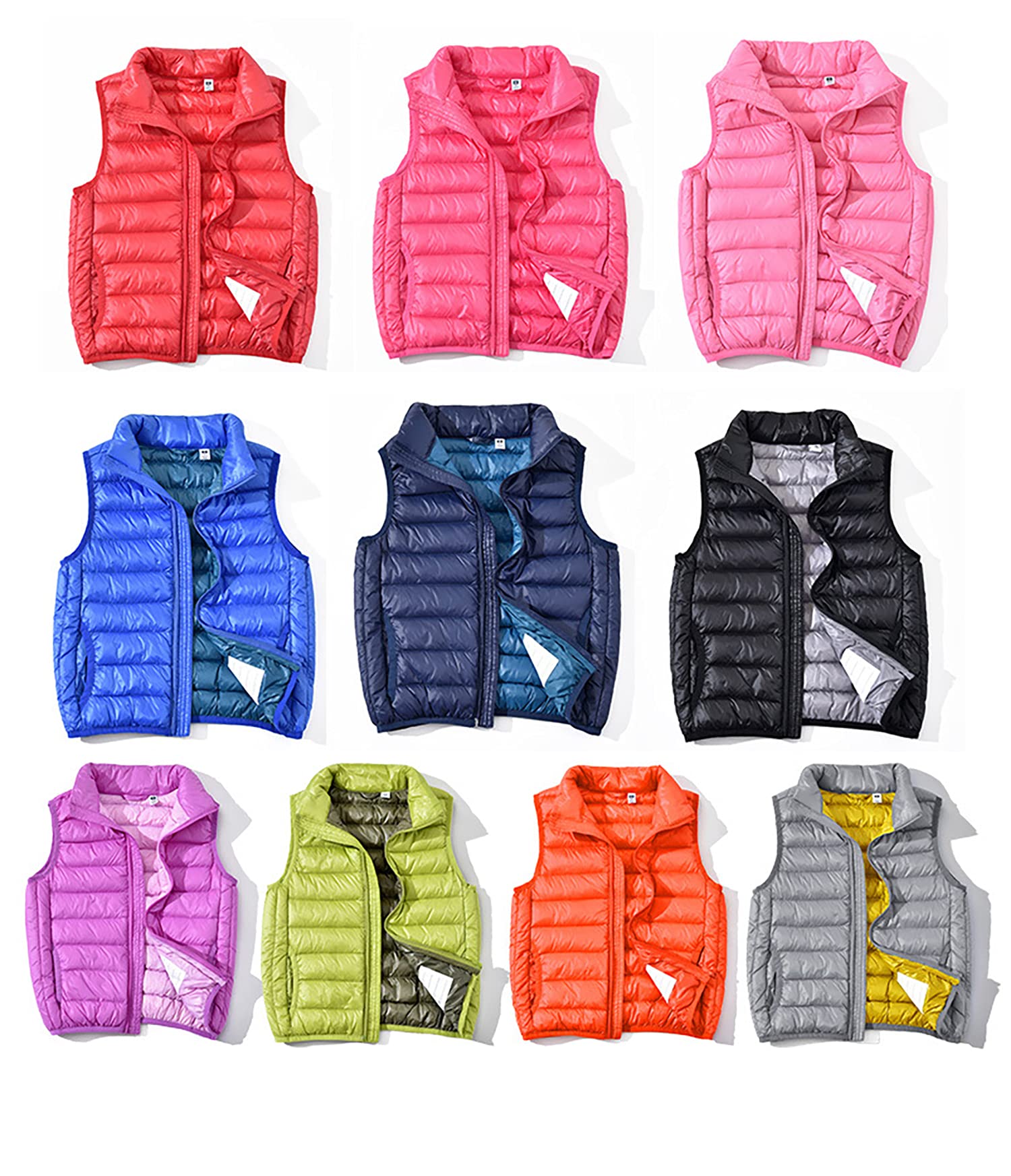 Enfants Hiver Gilets Bébé Garçons Filles Doudoune Veste Duvet Hiver Matelassé Manteau sans Manche
