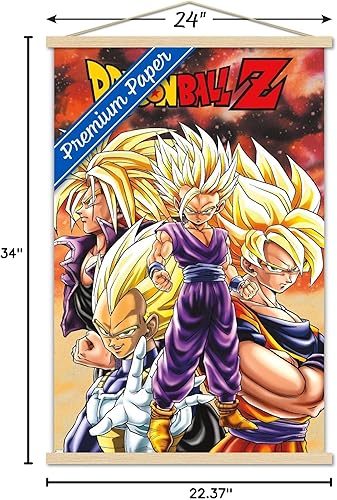 Miniatura 7 de Trends International Dragon Ball Z - Póster de pared de Saiyans con marco magnético