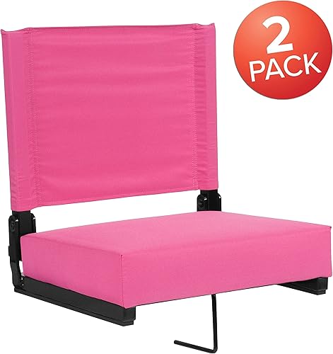 Vista 49 de EMMA + OLIVER Silla de estadio ligera con asiento ultra acolchado, 500 libras. Clasificado Verde cazador