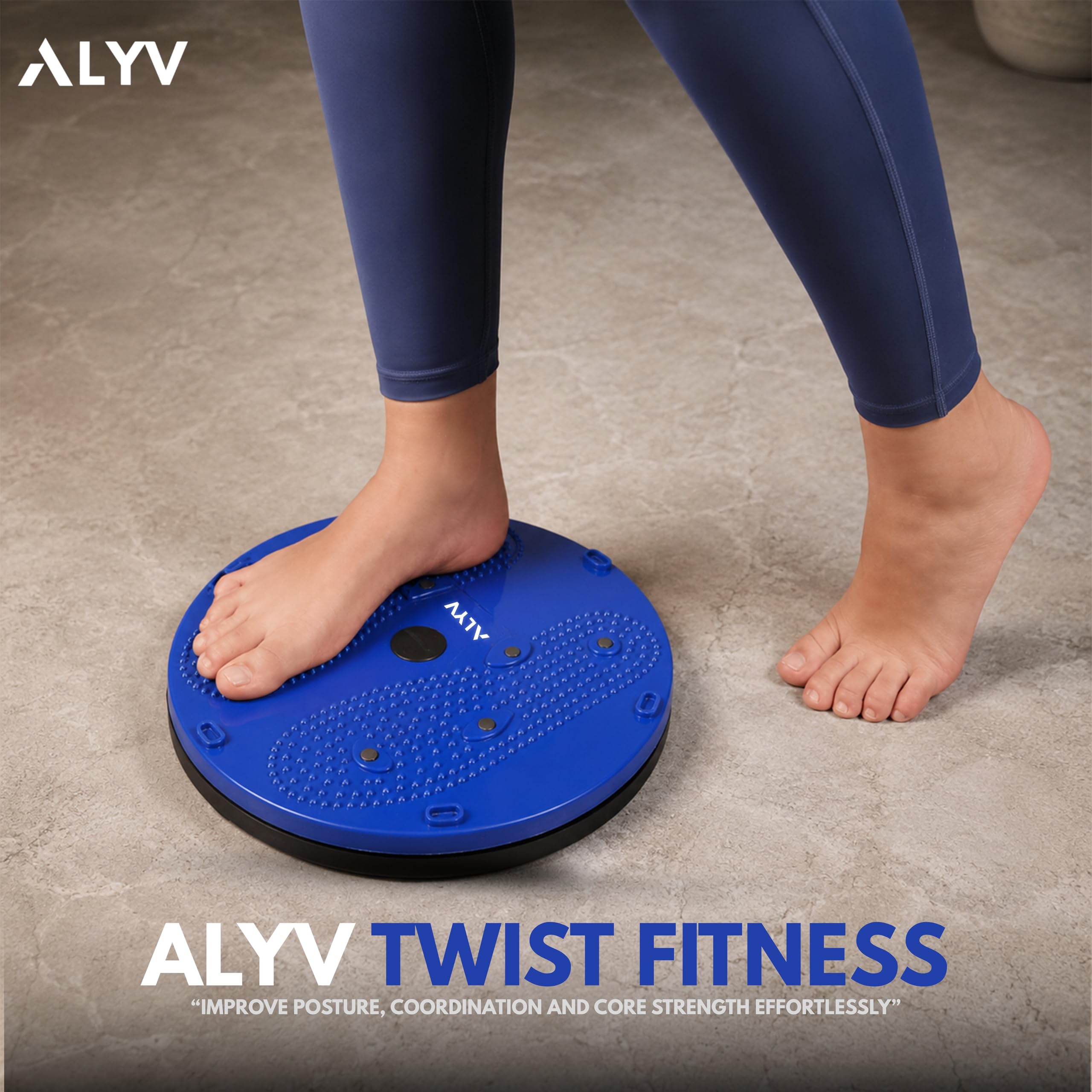ALYV Acupressure Tummy Twister Waist Disc Abdominal ABS Exerciser Body Toner Fat Buster Oblique Workout Perfect Waist Trimmer Exerciser Home Gym Equipment For Unisex(Multicolor) |120Kg Capacity |