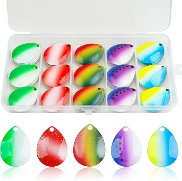 Colorado Spinner Blades Fishing Lure Making Kit,45/100pcs DIY Spinner Blades Lure Making Supplies Set for Spoons Blades Spinner Baits Walleye Baits Rig Making Trout Salmon Bass Fishing