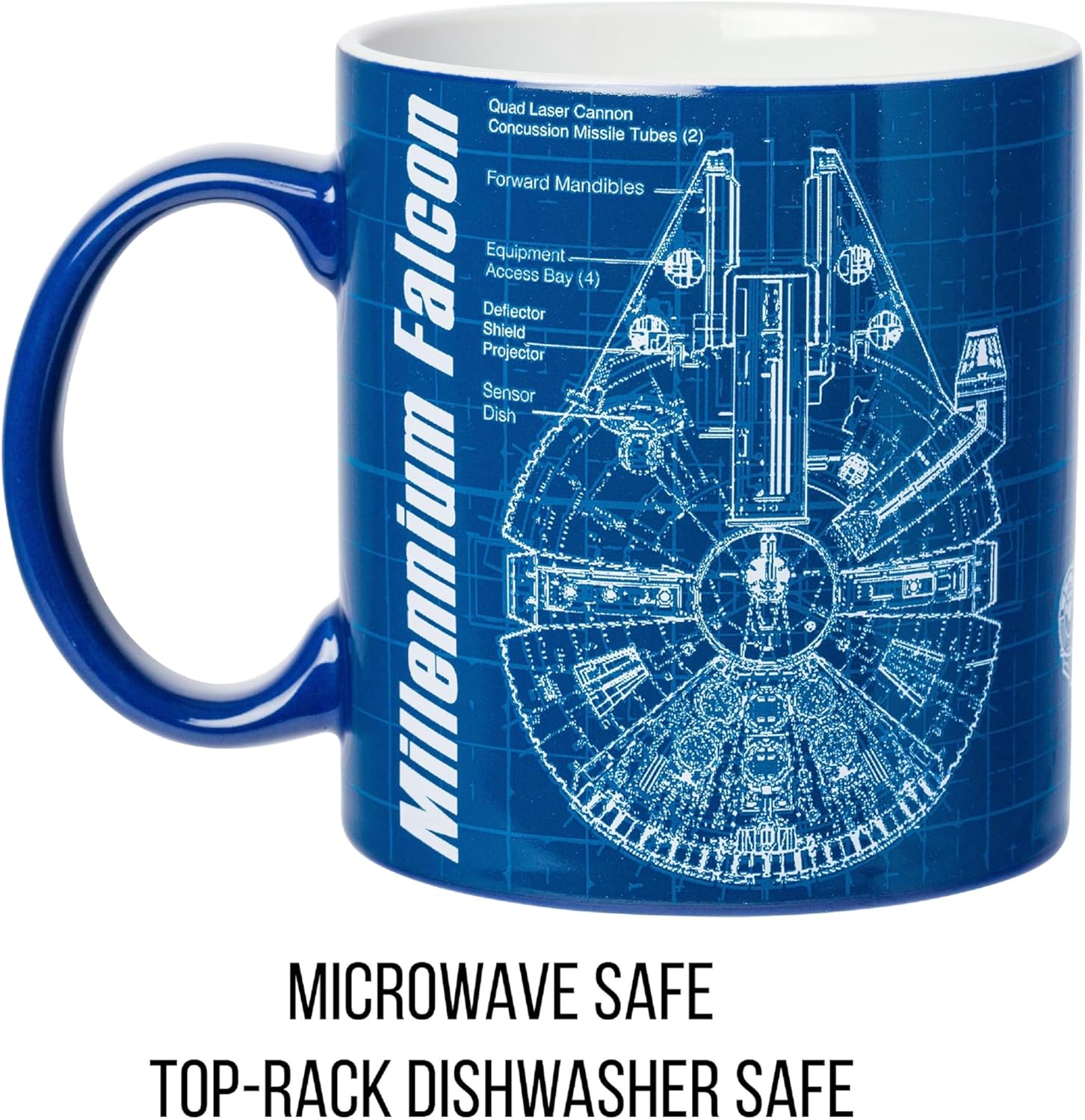 Silver Buffalo Star Wars Millenium Falcon Ceramic Mug, 20 Ounces - Image 3