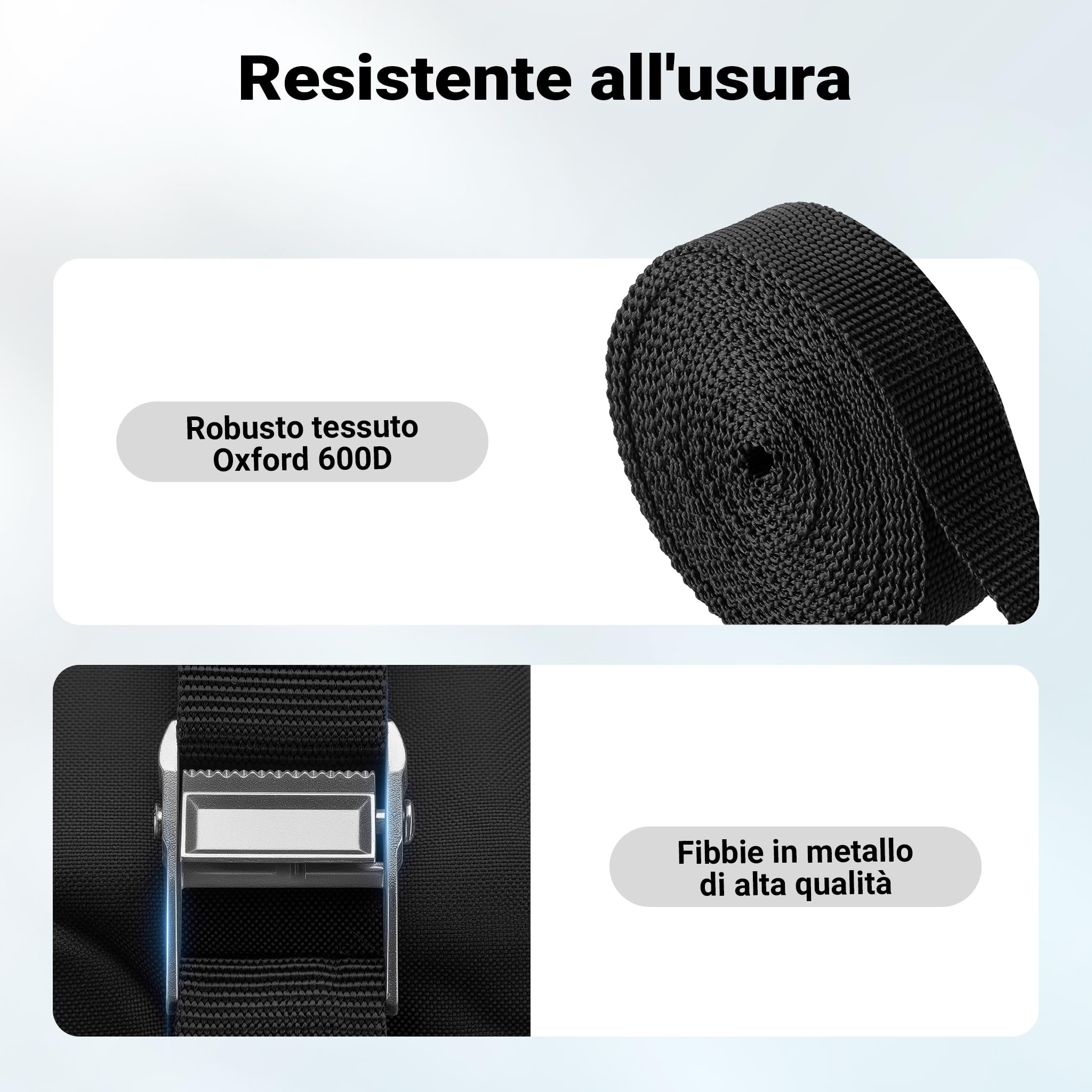 Wiltec portatutto per Auto, Barre morbide Portapacchi universali, per Surf, Kayak, Sci
