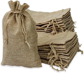 BlueFox Calendario de Adviento para rellenar, 24 bolsitas pequeñas, calendario de Navidad, bolsas de regalo, bolsas para niños, regalo de fibra natural, color marrón