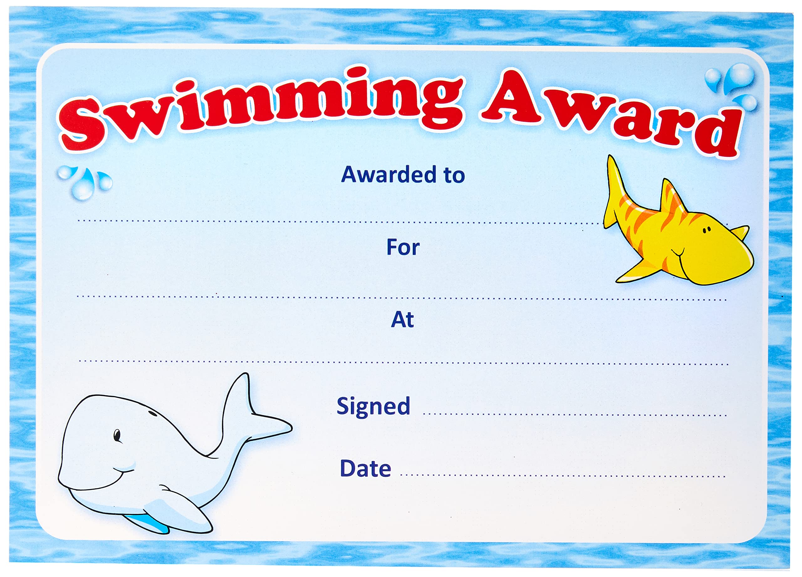 Swimming Certificate Templates