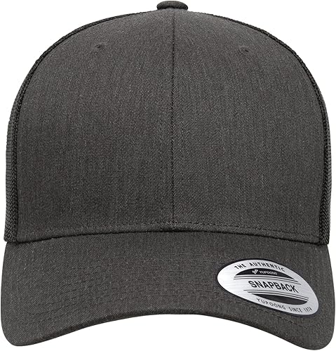 Miniatura 2 de Yupoong Gorra de camionero retro YP Classics para hombre, Jaspeado Oscuro