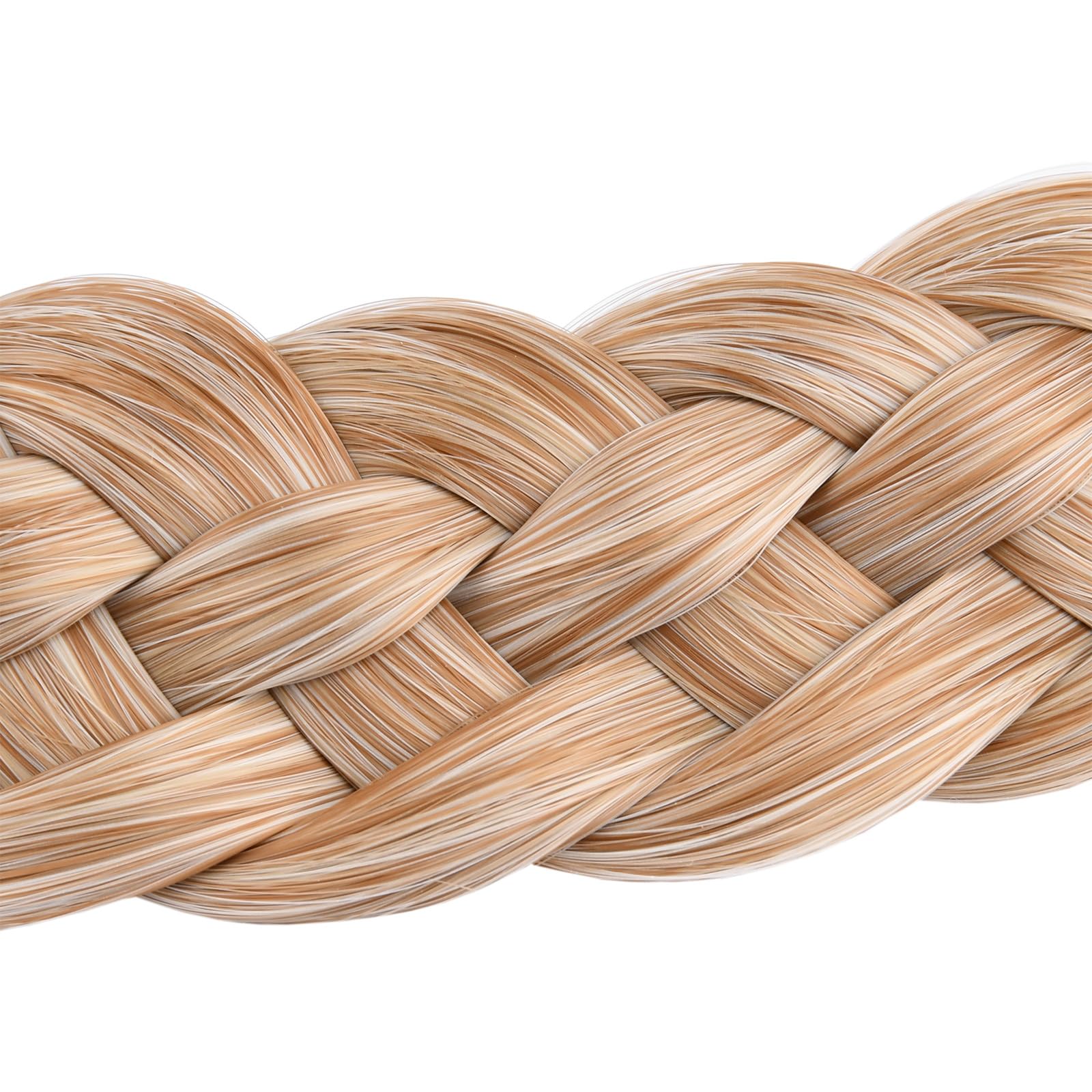 Gledola 5 Strands Synthetic Hair Braid Headband Hair Braided Headband for Women Girl (Golden Blonde) - Image 2
