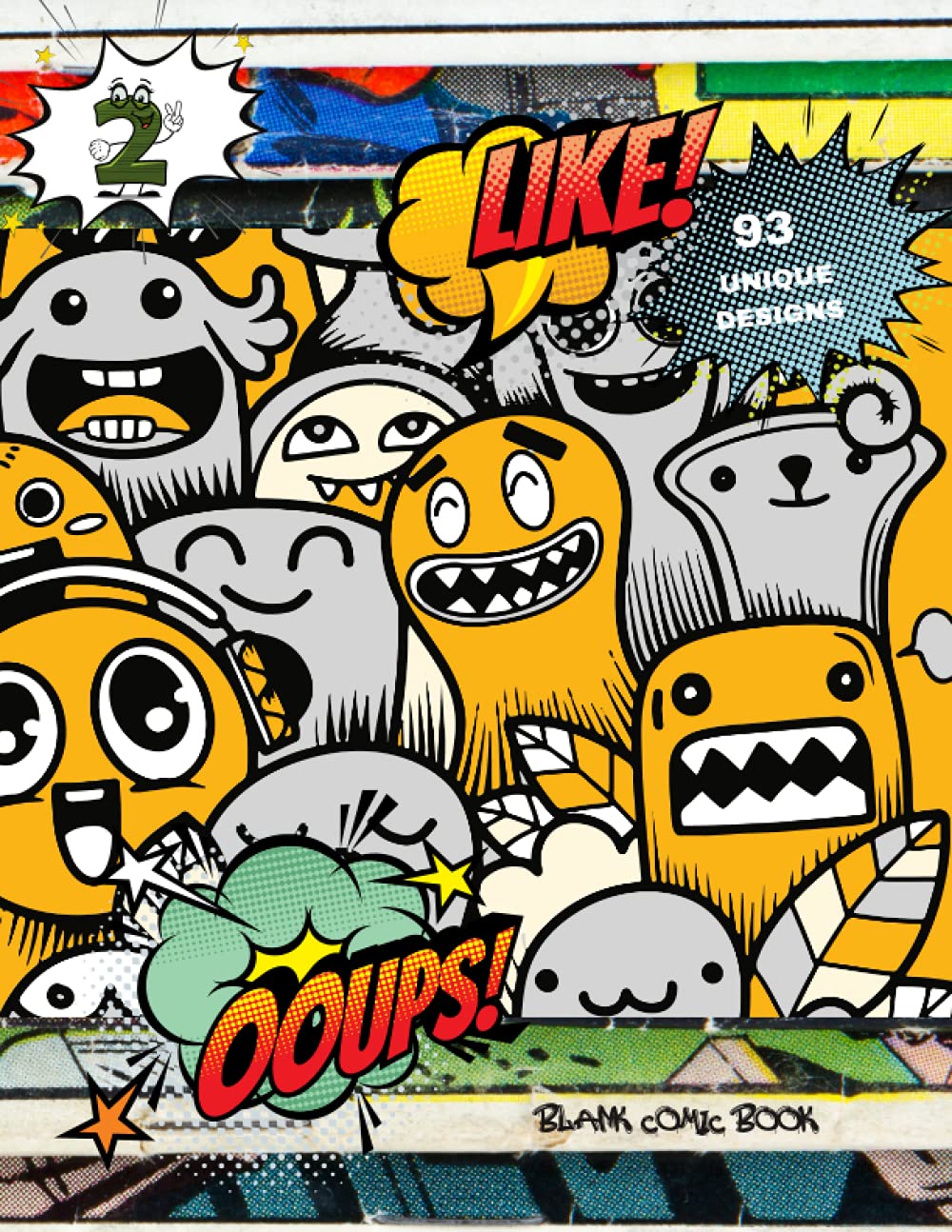 Blank Comic Book: 93 Unique Pages with 3D Effects for Children and Adults (Version 2) (Aveons Book Series) Paperback – June 27, 2021