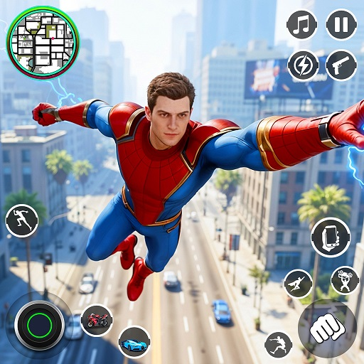 Flying Light Speed Rope Hero Vice Town Spider Fighter