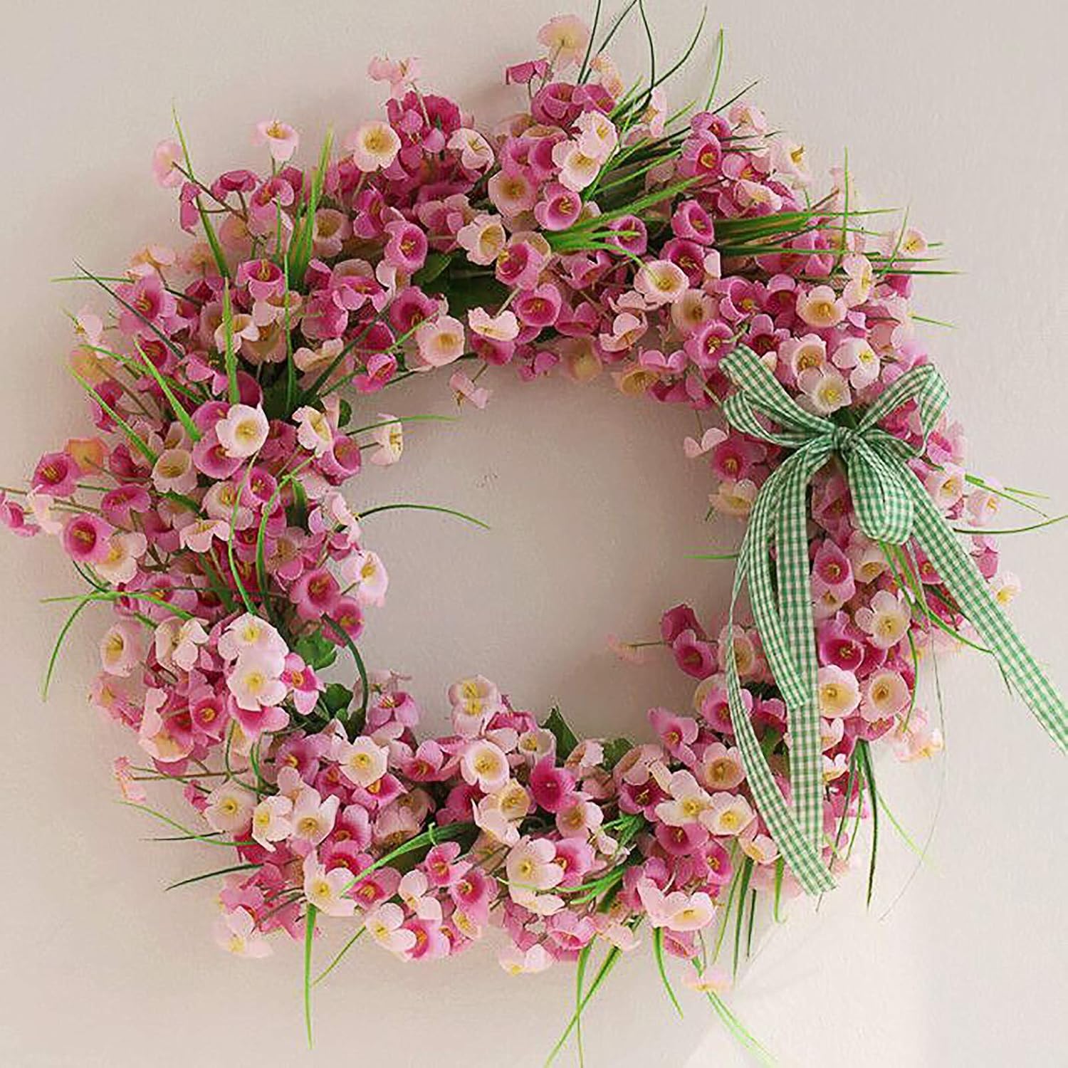90sMuse Artificial Flower Wreath 12 Inch Door Wreaths Real