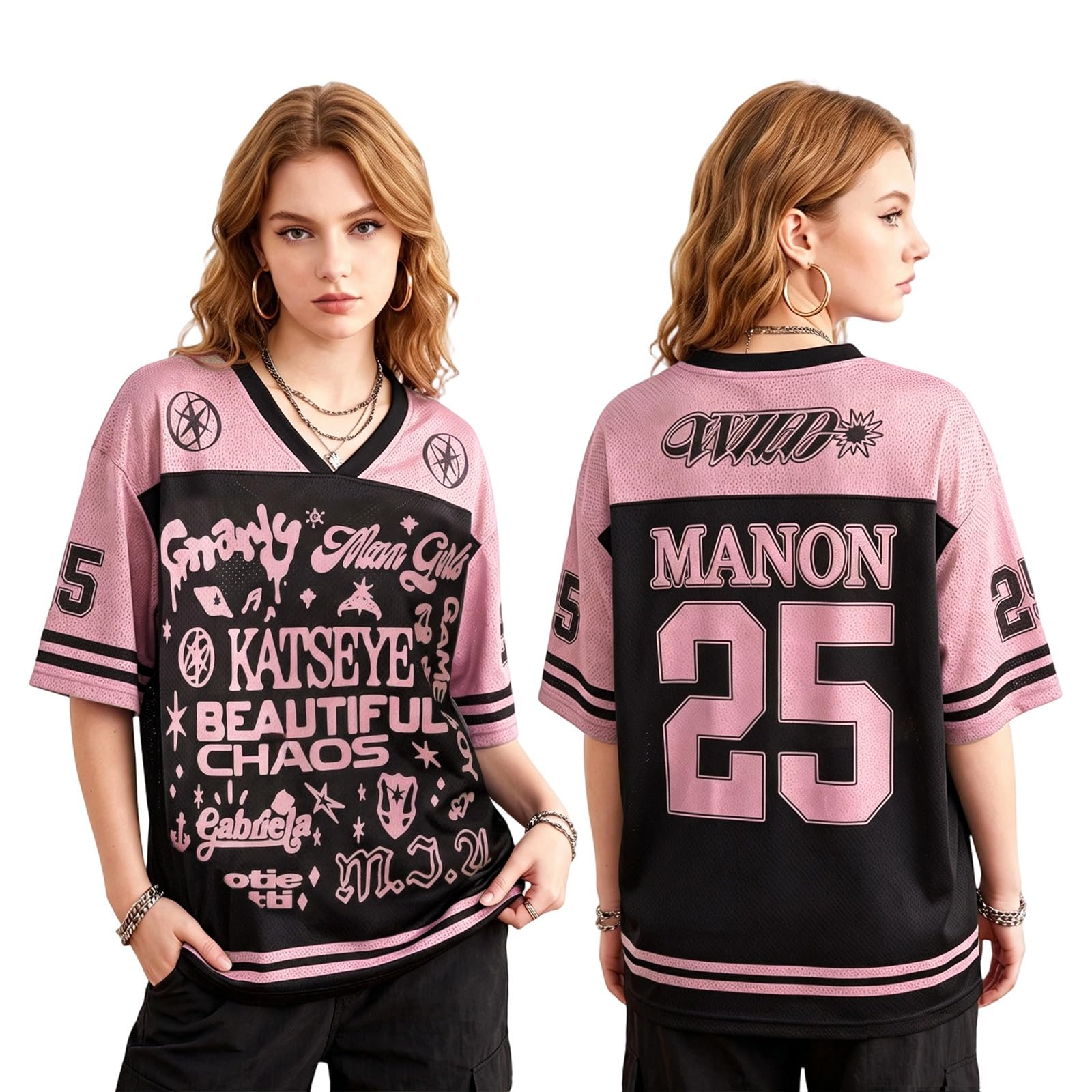 Katseye Jersey Tshirt Women K-Pop Music Concert Support The Wildworld Tour