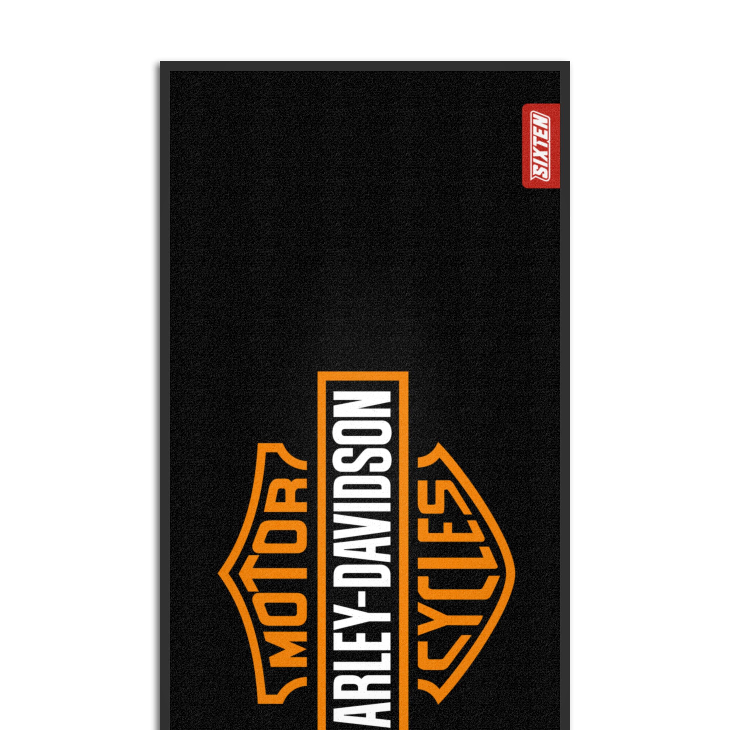 SIXTEN Harley Davidson Classic Motorradteppich 100x200 - Umweltfreundliche Garage und Paddock Matte - Waschbar, ölabsorbierend und umweltfreundlich - Schutzmatten für Motorräder