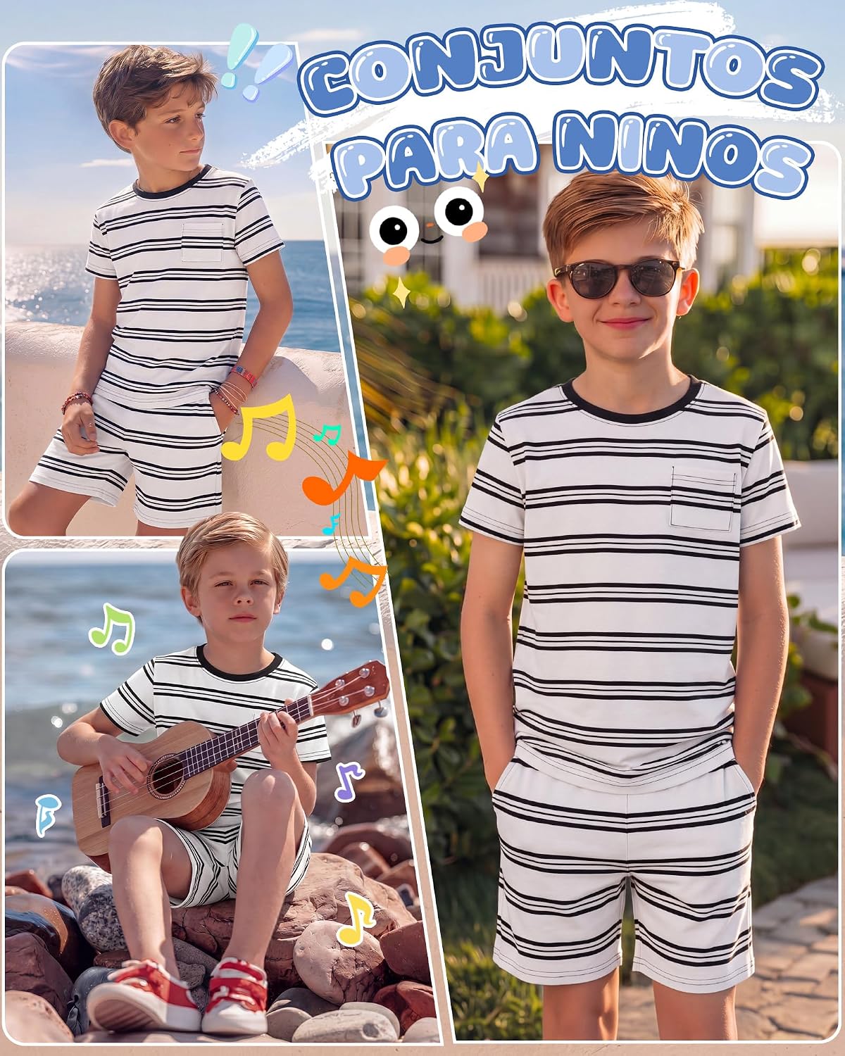 Xaatren Boys Shorts Set Cotton Summer Outfit