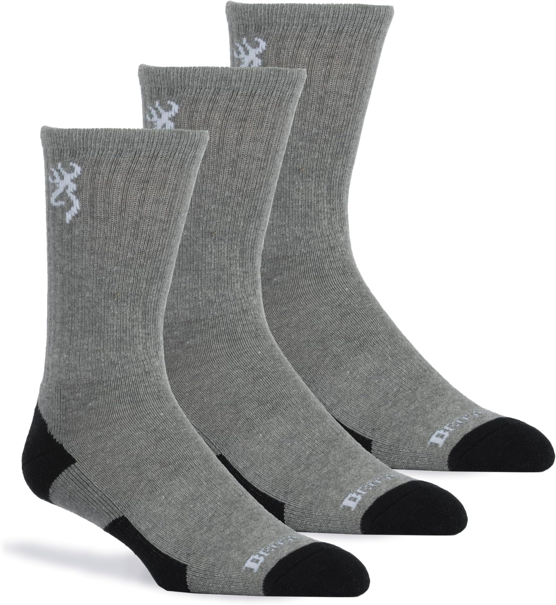 Browning Men's 3-pack Everyday Crew Socks (pack of 3)