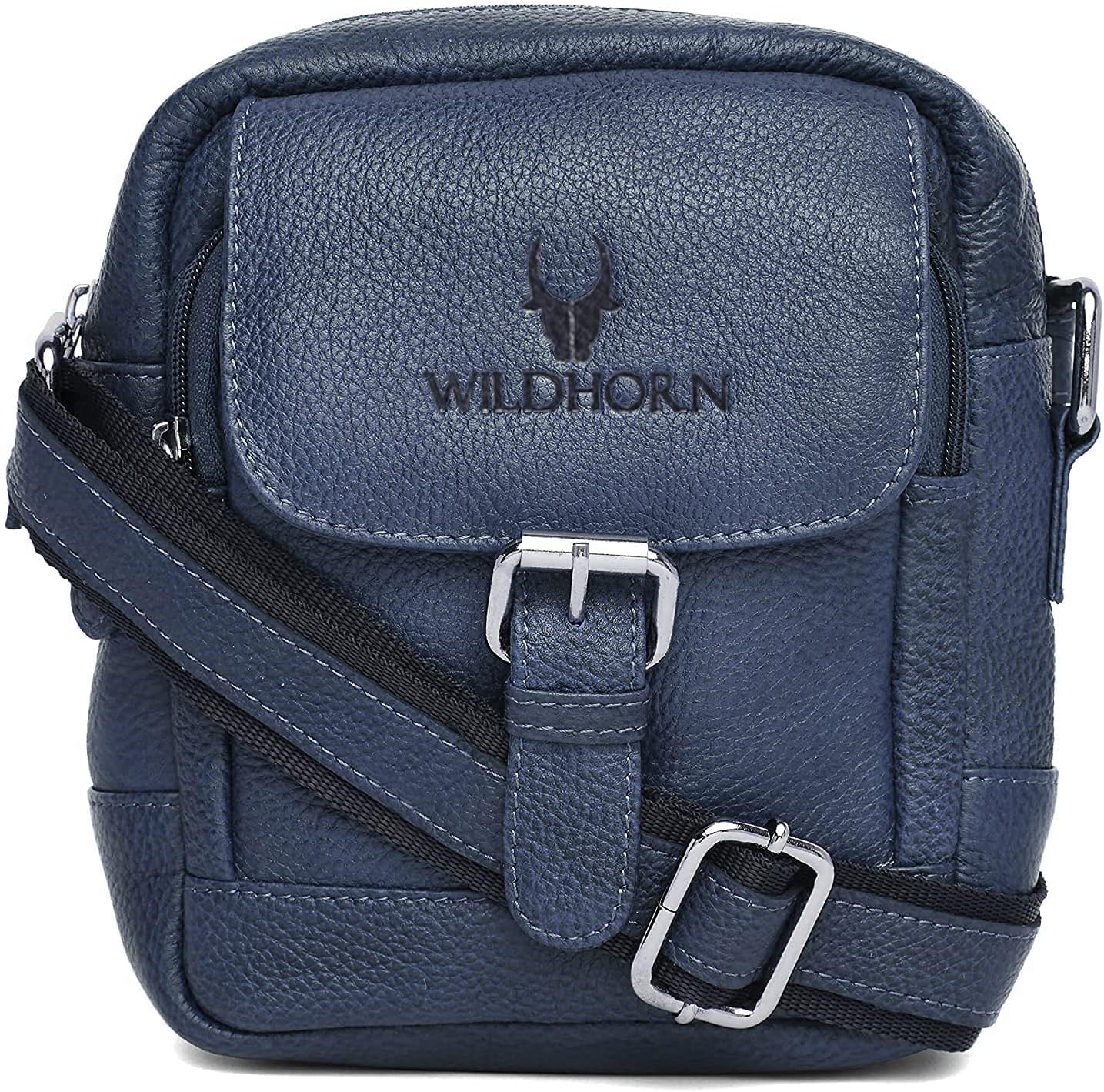 WILDHORN® Original Leather 9 inch Sling Bag for Men I Multipurpose Crossbody Bag I DIMENSION: L- 8 inch H- 9 inch W- 3 inch