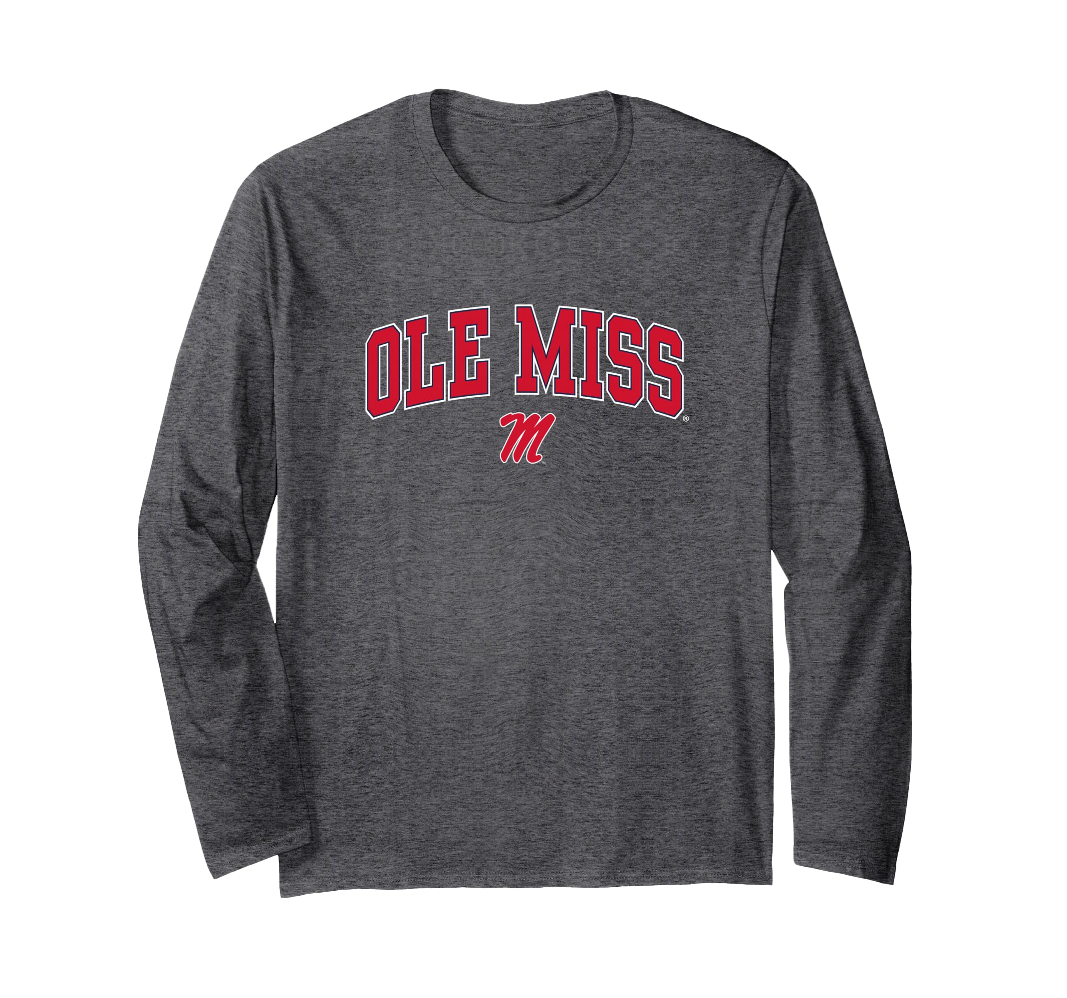 Mississippi Ole Miss Rebels Arch Over Dark Heather Long Sleeve T-Shirt