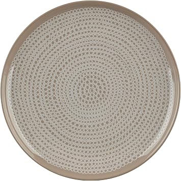 MARIMEKKO Oiva Siirtolapuutarha Dinner Plate Refine Your Kitchen Decor with Our Iconic Beige & White Stoneware Stylish White Porcelain Dinner Plates to Elevate Your Dining Experience 10 in