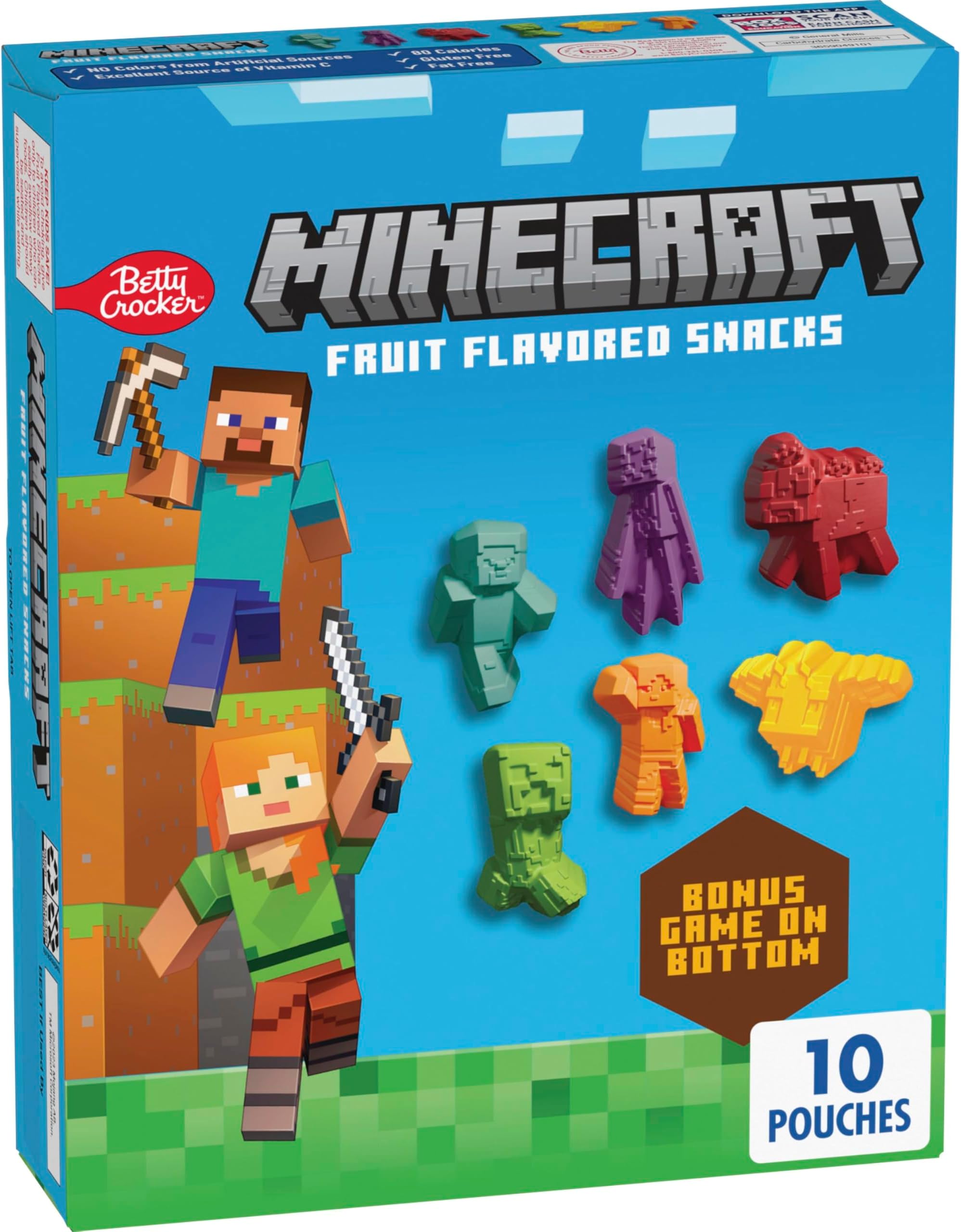 Minecraft Fruit Flavoured Snacks - Pack of 10, 237 ml