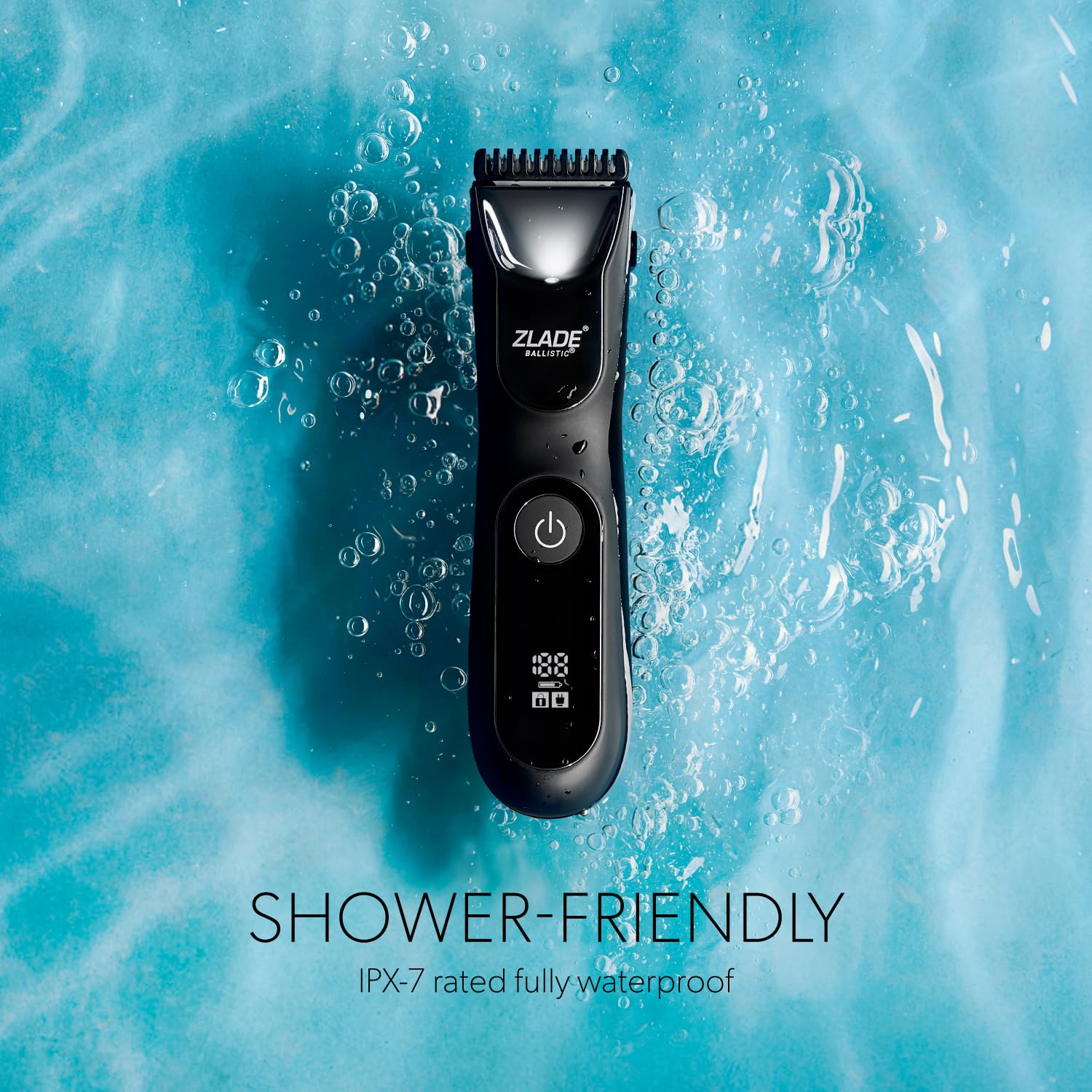 Zlade Ballistic Pro Full Body Trimmer for Men, Beard, Balls, Pubic Hair, Private Parts & Manscaping Groomer | IPX7 Waterproof, No Nicks or Cuts | 7000 RPM Motor | 90 Min Runtime | USB-C Fast Charging 4