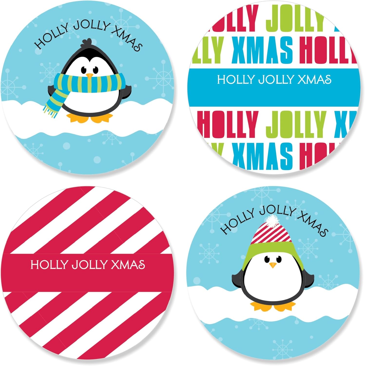 Big Dot of Happiness Holly Jolly Penguin Assorted Holiday