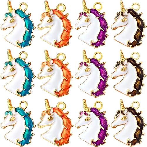 Miniatura 7 de Anjulery 36 Pcs Enamel Cat Charms for Jewelry Making - Animal Charms for Earrings Keychain Necklaces Stitch Markers Bookmarks Bracelets Crafts 36Pcs