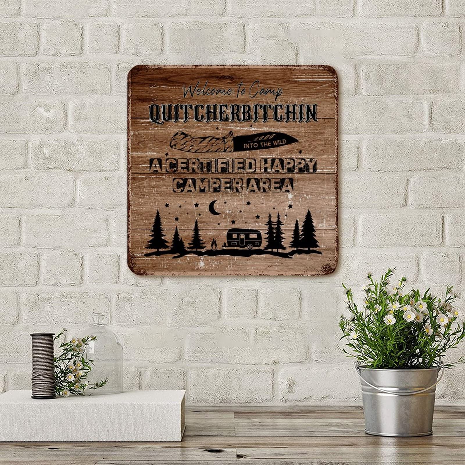 Targa In Metallo Per Camper E Casa – 'Life Rocks When Your Home Rolls' – 30x20 Cm – Decorazione Vintage Per Campeggio E Garage