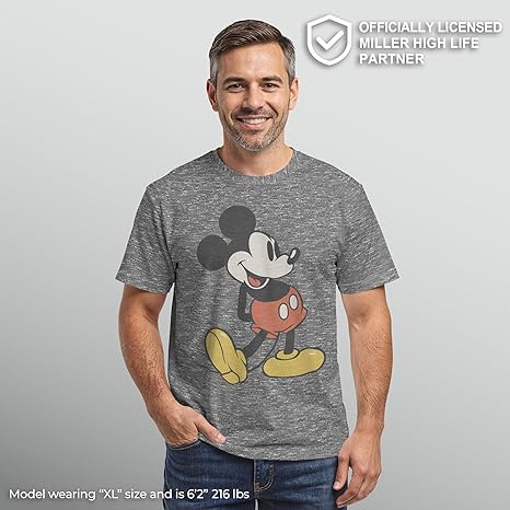 roku 6 ミッキーマウス ダークグレー Tシャツ L 6（ロク）の「＜6(ROKU)＞MICKEY/Tシャツ（Tシャツ/カットソー）」 - WEAR
