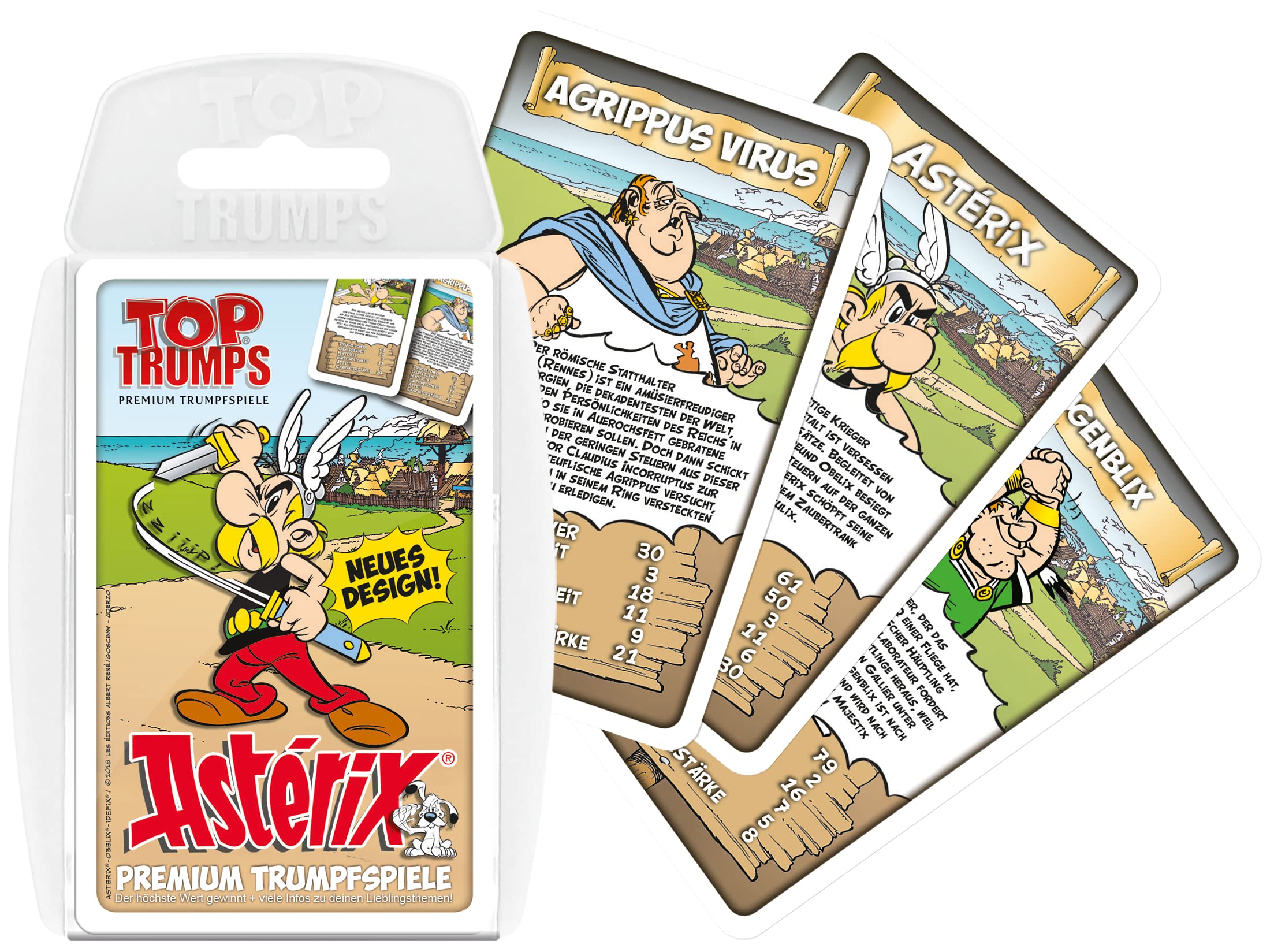 Winning Moves Top Trumps Battle Mat Asterix – Juego De Cartas Estratégico Con Tablero, 30 Personajes Galos