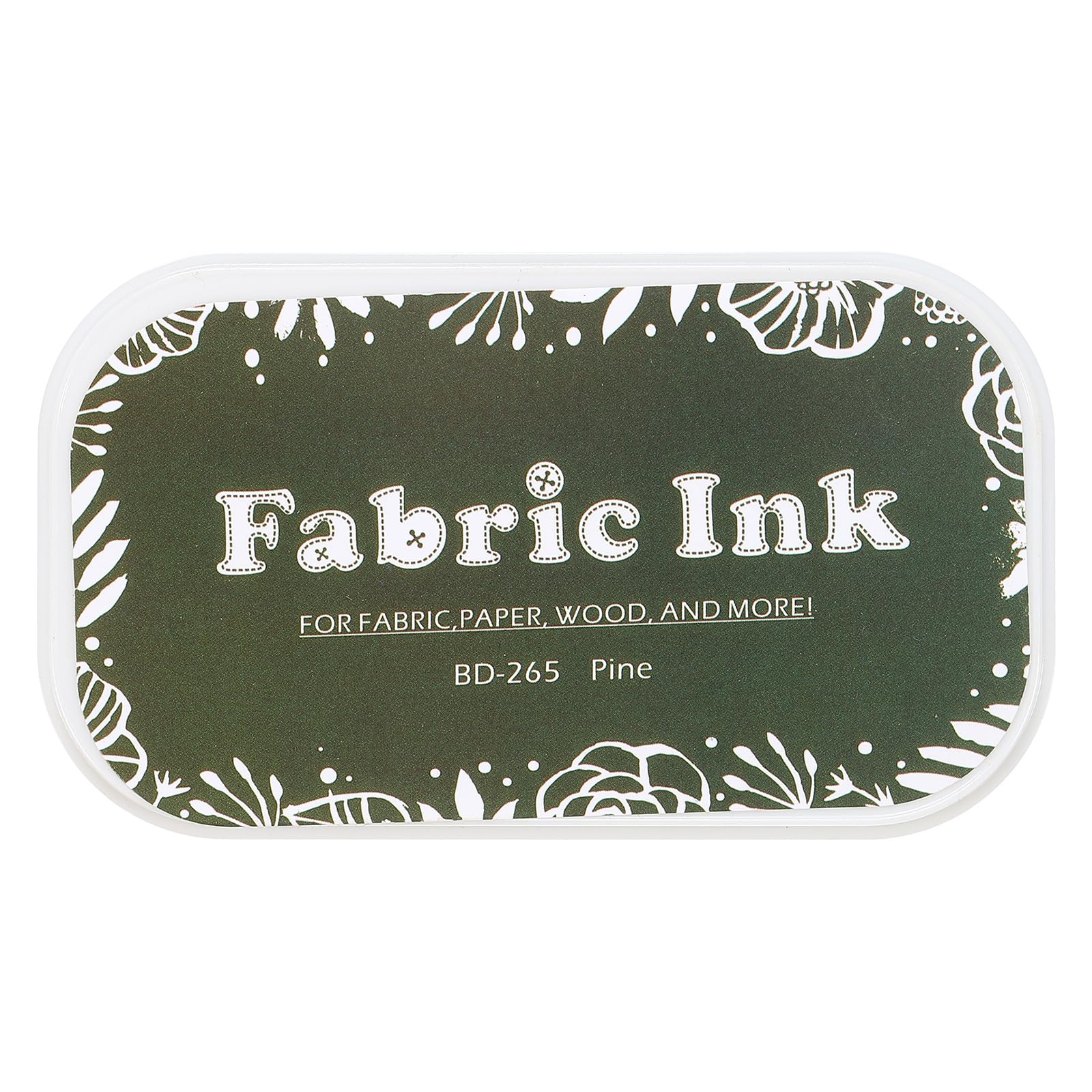 sourcing map Ink Pads for Stamps, 3.7x2.2 Inch Fabric Ink Pad for Cloth, Wood, Paper, Fingerprint, DIY Card Making, Pine Green