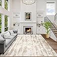 4x6 Area Rugs Washable Rug: Modern Abstract Living Room Rug Soft Anti-Skid Thin Carpet Indoor Floor Non-Shedding Carpets for Bedroom Dining Room Farmhouse Nursery Home Office - Grey Brown