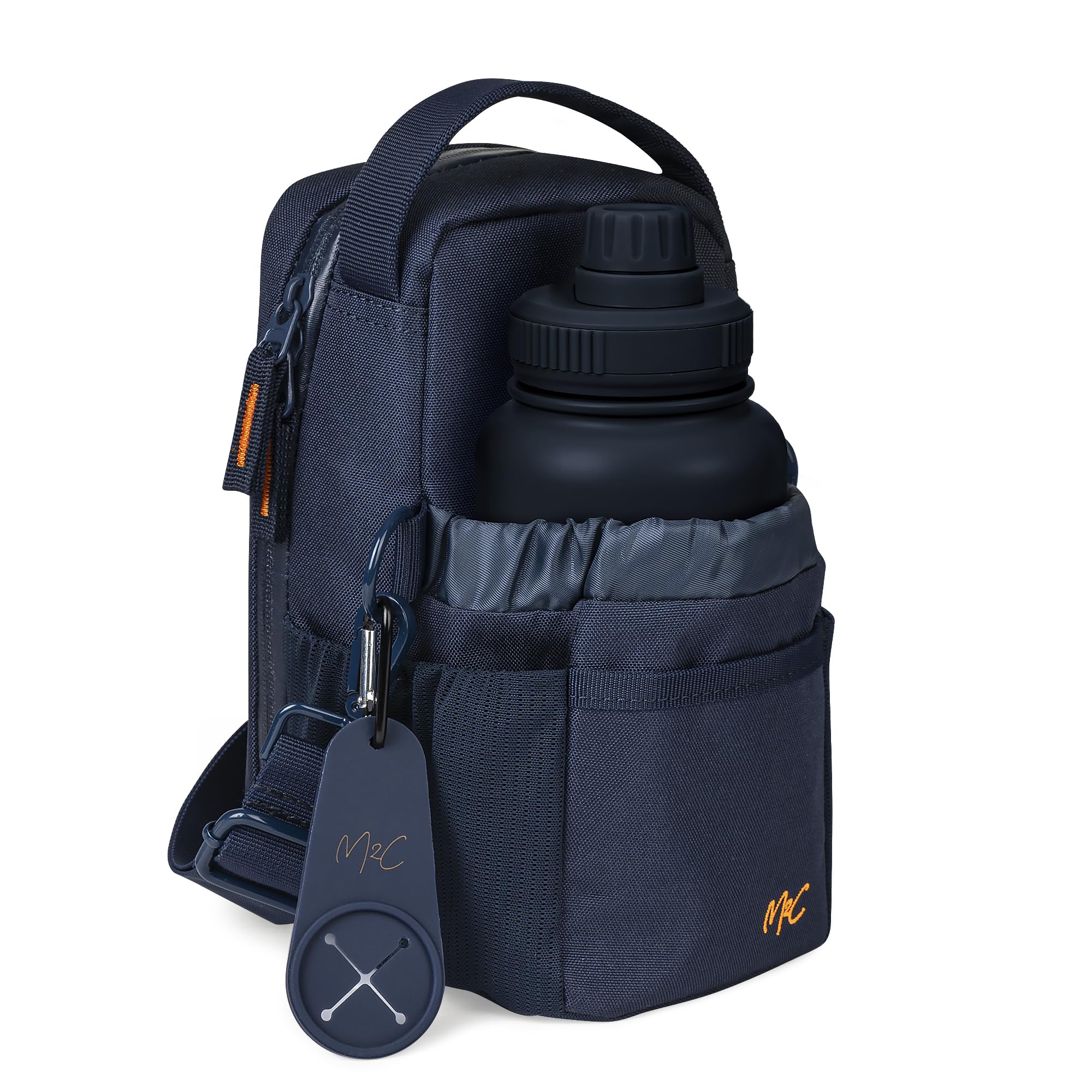 M2C® Borsa Magnetica Palestra - la tua compagna ideale per lo sport! Piccola sacca da palestra per uomo e donna con potenti magneti, bottiglia d'acqua e supporto per telefono e clip per chiavi