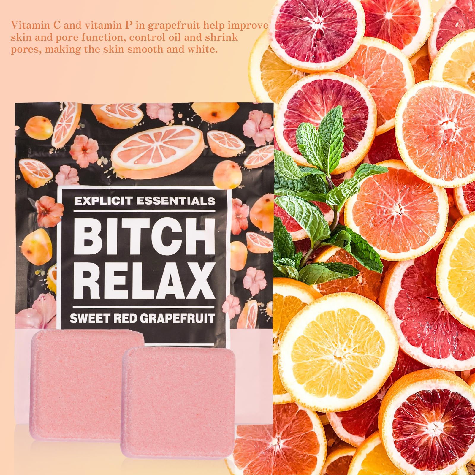 RoseFlower Duschdampfer Shower Steamers, Set mit 4 Natürlichen mit Lavendel/Rosmarin/Eukalyptus/Grapefruit, für Home Spa Aromatherapie, Jubiläumsgeschenk