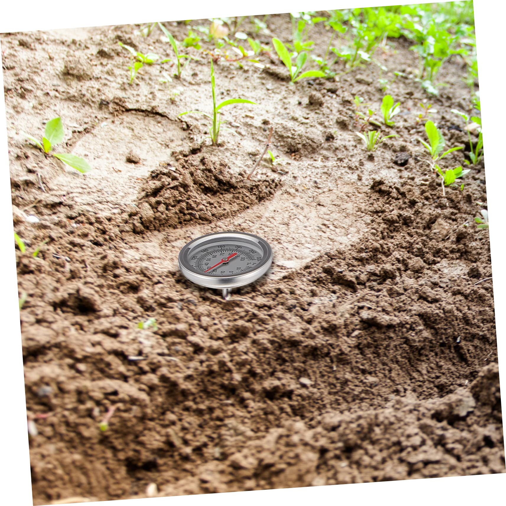 Sosoport 3pièces Thermomètre à Sol Acier Inoxydable avec Longue pour Mesurer La Température du Compost Et du Jardin Outil De Jardinage Précis Et
