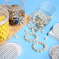 Vista 5 de Irenare 24 frascos de plástico de 16 oz con tapas, recipientes de plástico transparente de boca ancha, frascos tipo Mason para alimentos