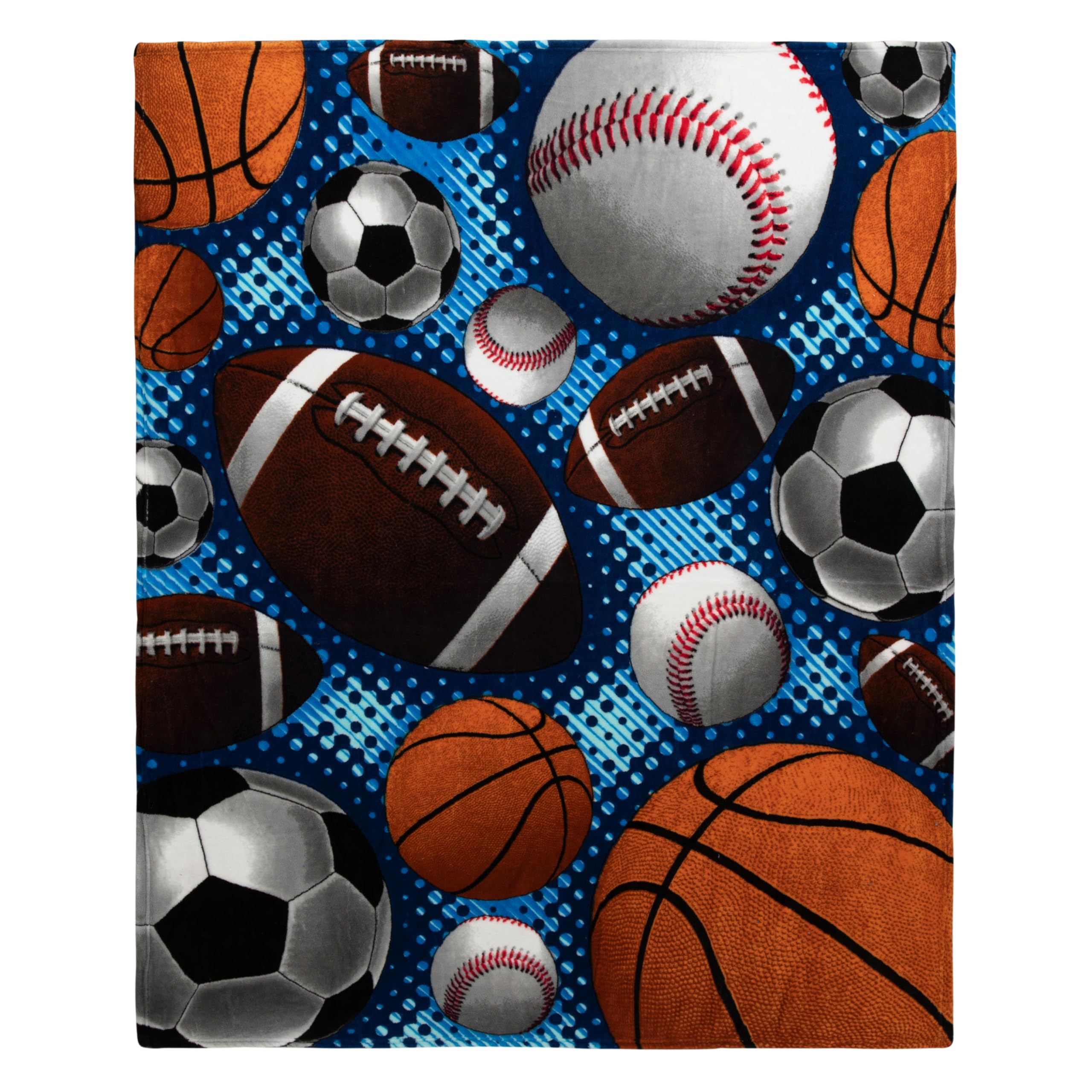 Dawhud Direct Sports Fleece Blanket for Bed, 50x60 Inches Sports Fan Fleece Throw Blanket for Adults and Kids - Soft Plush Blanket - Queen Size