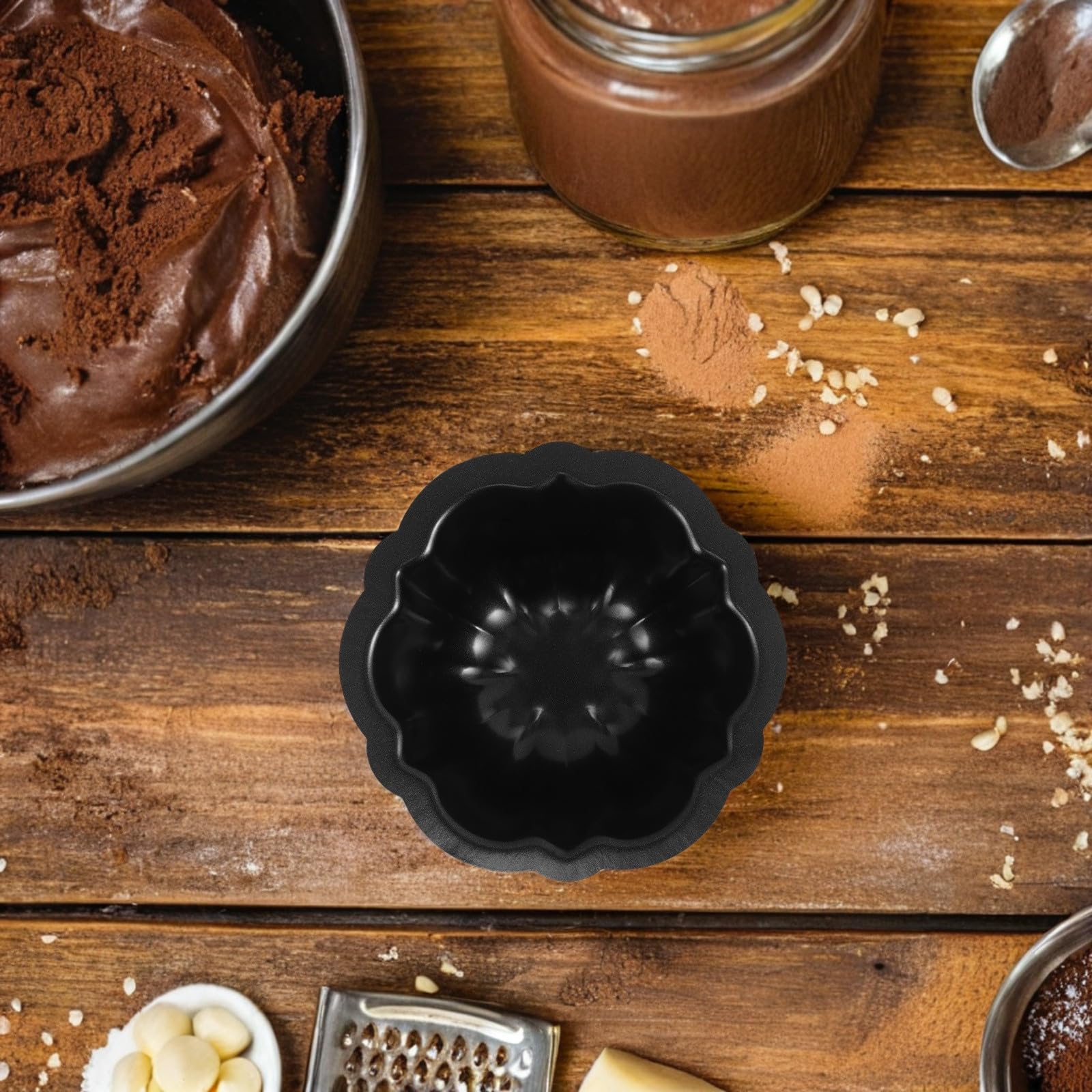 Hohopeti 10 piezas Molde para Cupcakes Diseño Antideslizante y Antiadherente Mini Moldes Formas de Corazón y Cuadrado Herramienta de Repostería para Tartas Caseras y Fiestas