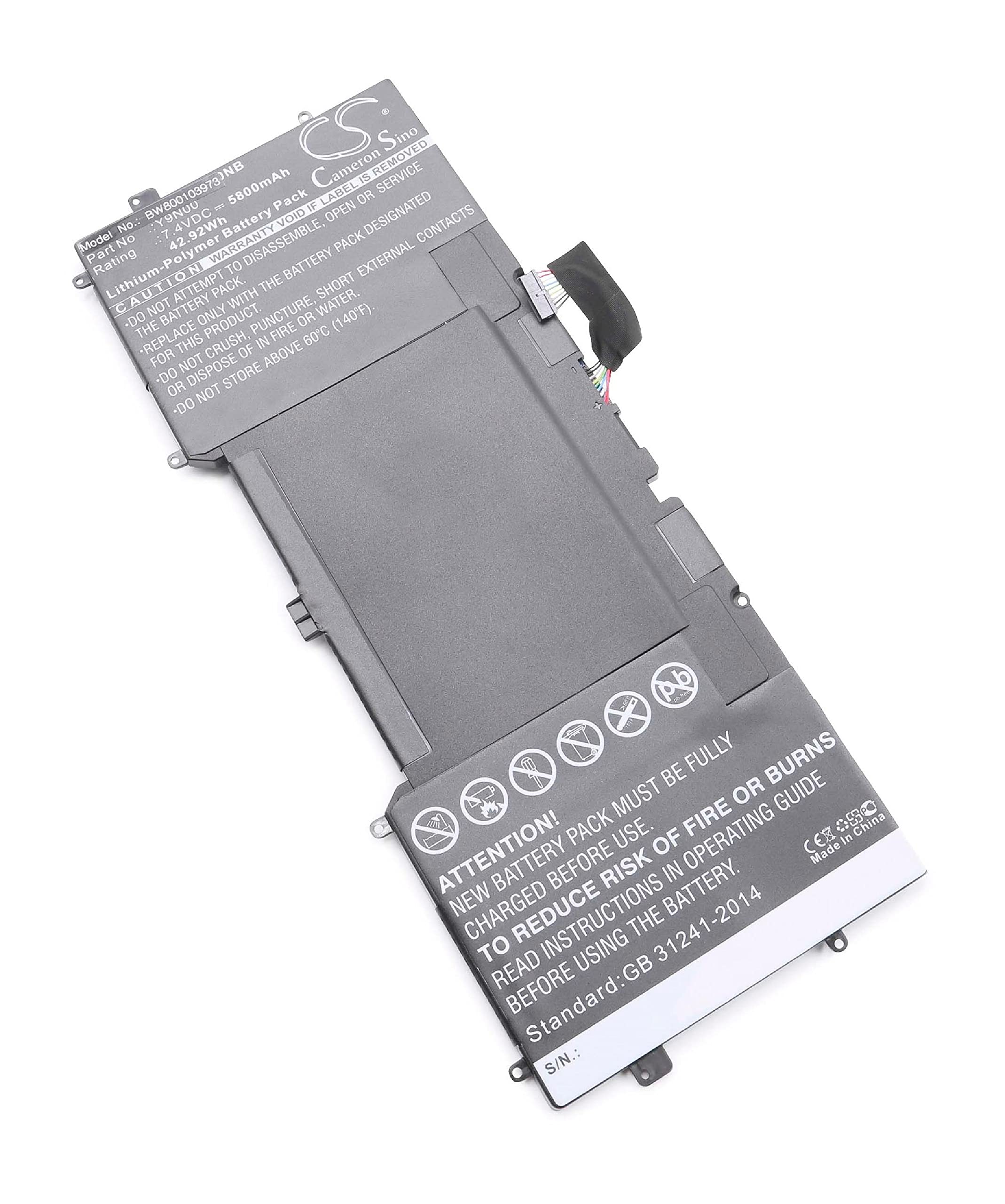 Vhbw Batteria Compatibile Dell XPS 13 (5800mAh, 7,4V, Li-Ion) Sostituisce Y9N00, C4K9V, Per Modelli 12-9Q23, 13-L321X - 3