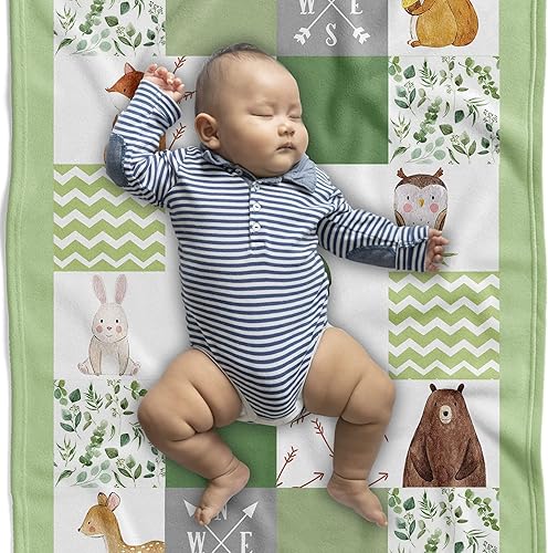 Miniatura 8 de Honestchi Mantas de bebé personalizadas de granja, manta de bebé personalizada con nombre para niños, mantas de bebé personalizadas para baby