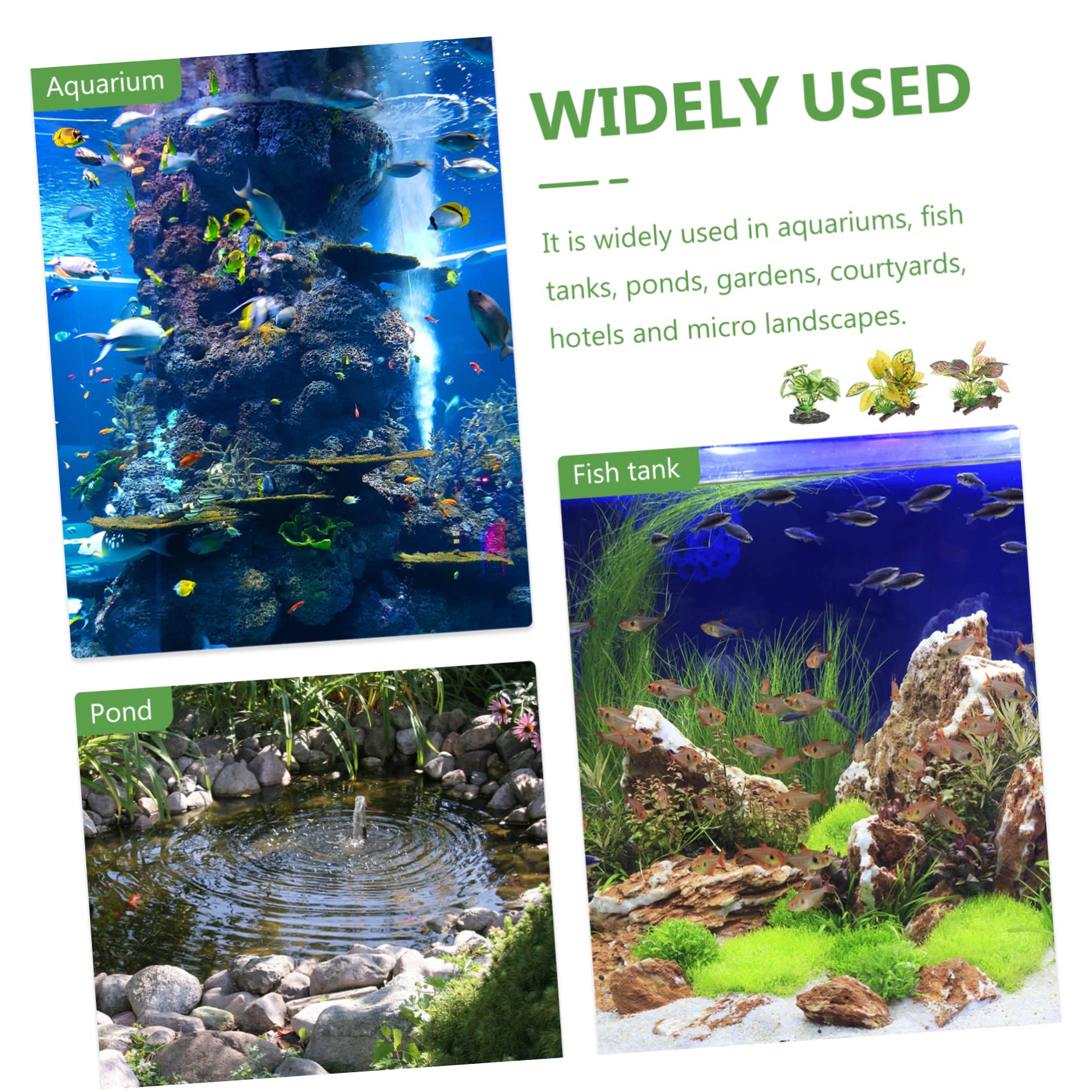 3 set Piante Acquatiche Simulate Ornamenti Piante Acquatiche Artificiali Piante Finte Decorazioni Piante Finte Mini Realistiche Piante Artificiali 3 pezzi * 3