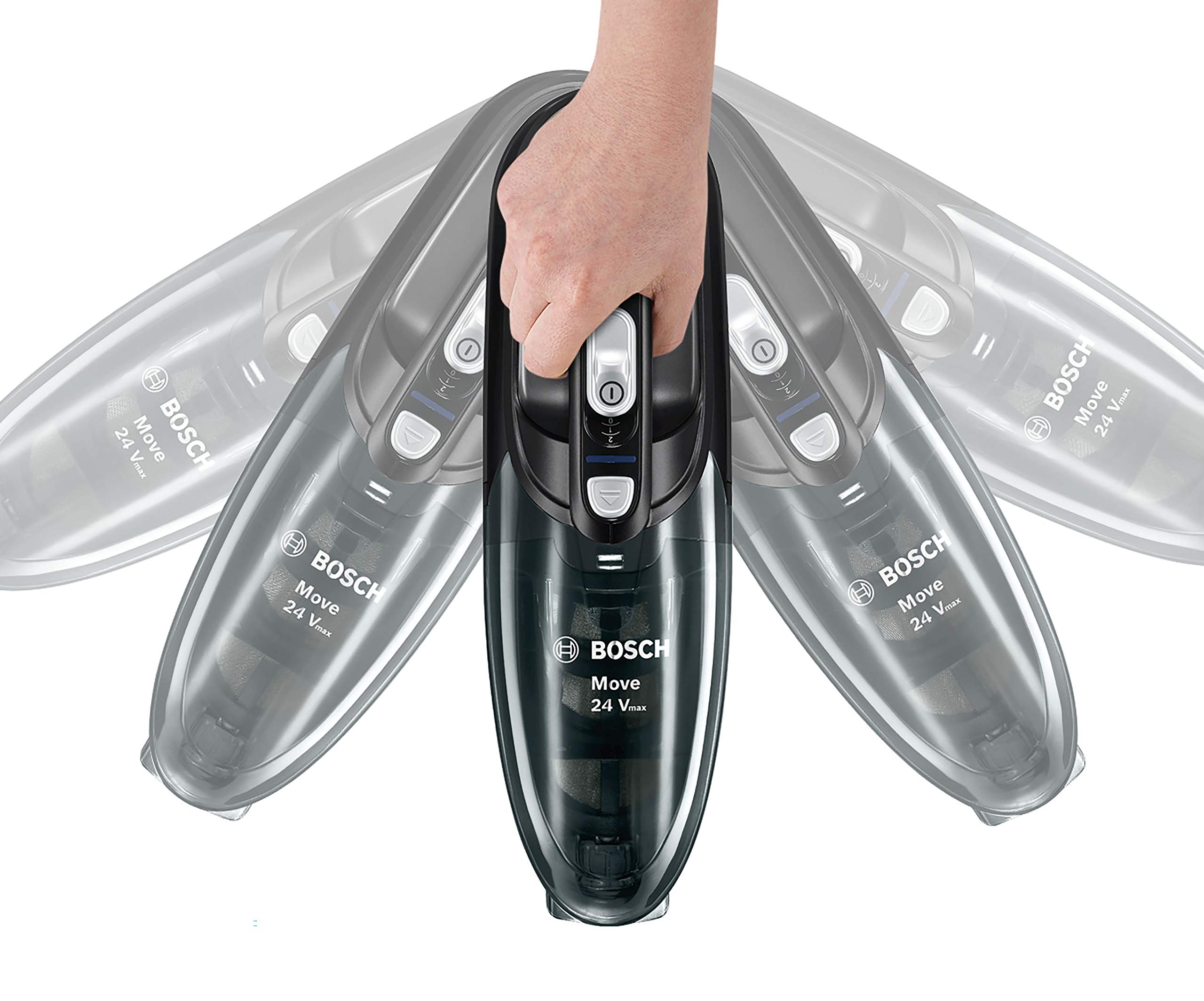 Bosch - Aspiradora de mano sin cable Move Lithium, batería de 24Vmax., color negro, BHN24L