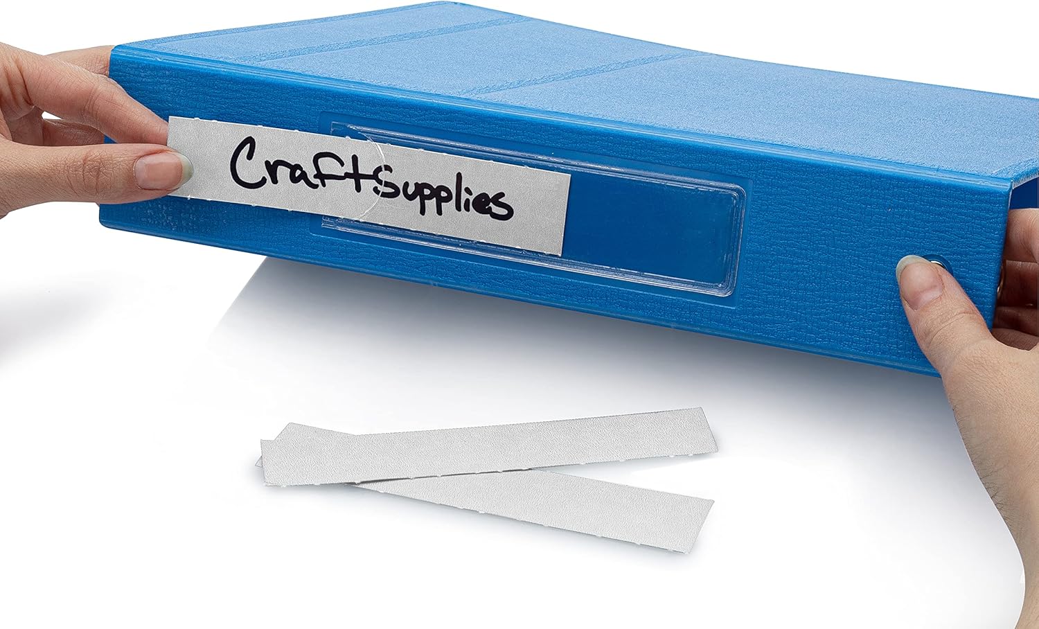 Carstens - White 1 Inch Binder Spine Insert Cards, 5.25 x .6875 Inch, Pack of 100 (8390 Series) - Ideal for 1 Inch Spine Insert Adhesive Pockets