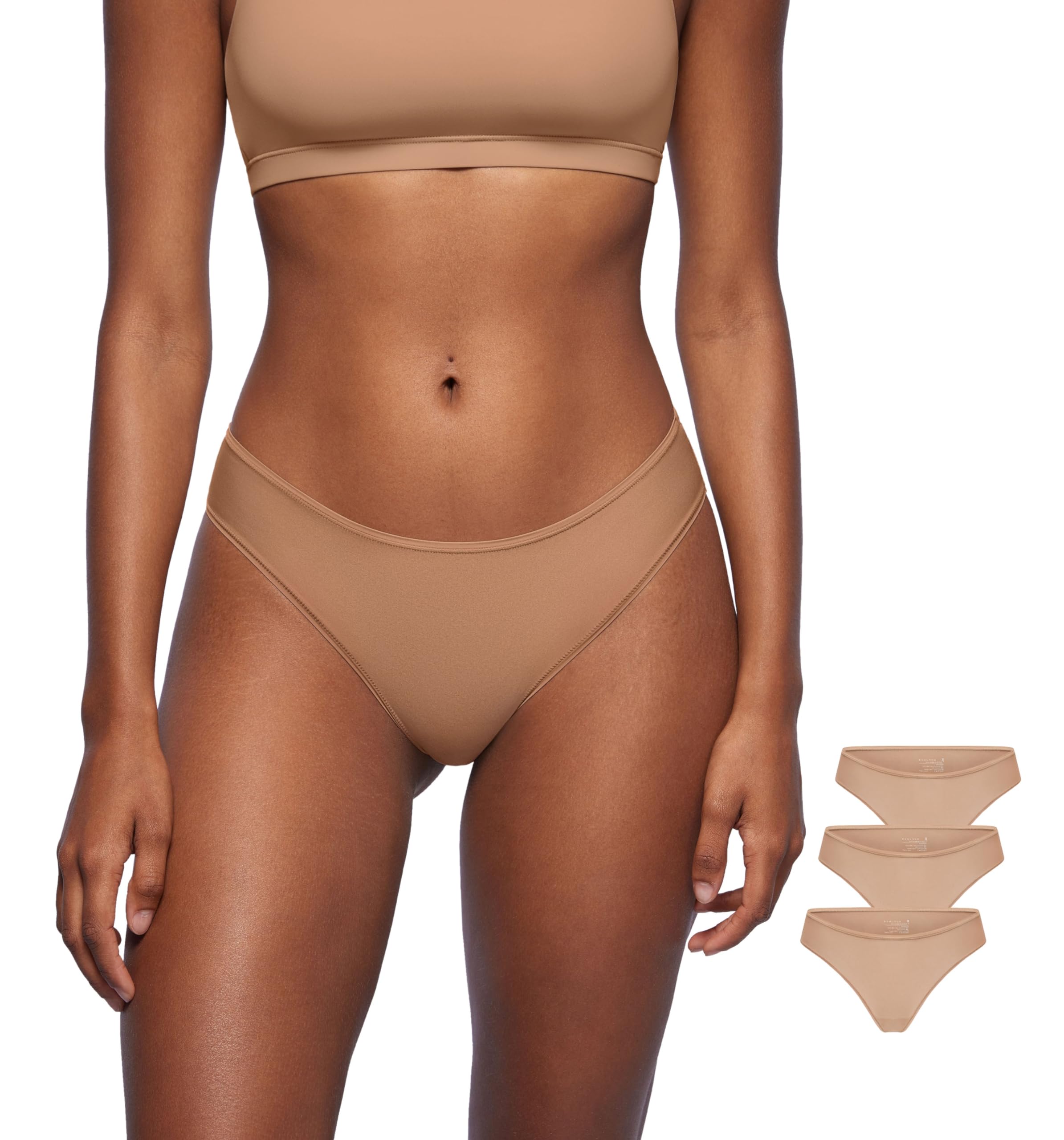 SOULVOR Magneticfit Cheeky Underwear for Women Bikini Stretchy High Cut Panties Sexy Tagless Briefs 3 Pack