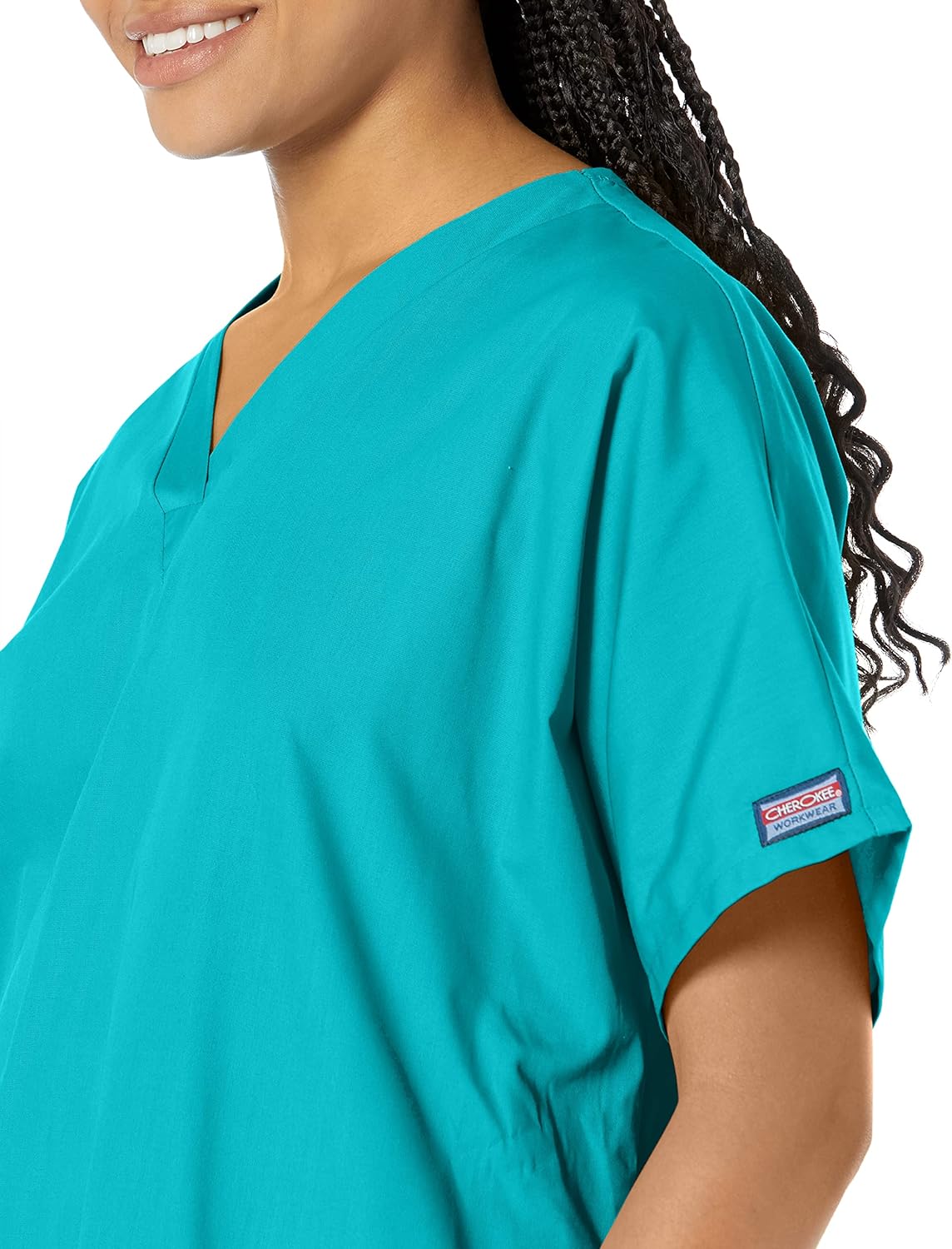 Cherokee Scrub for Women V-Neck Top Traditional fit with Dolman Sleeve and Fade Resistant Fabric - 4700 - Image 3