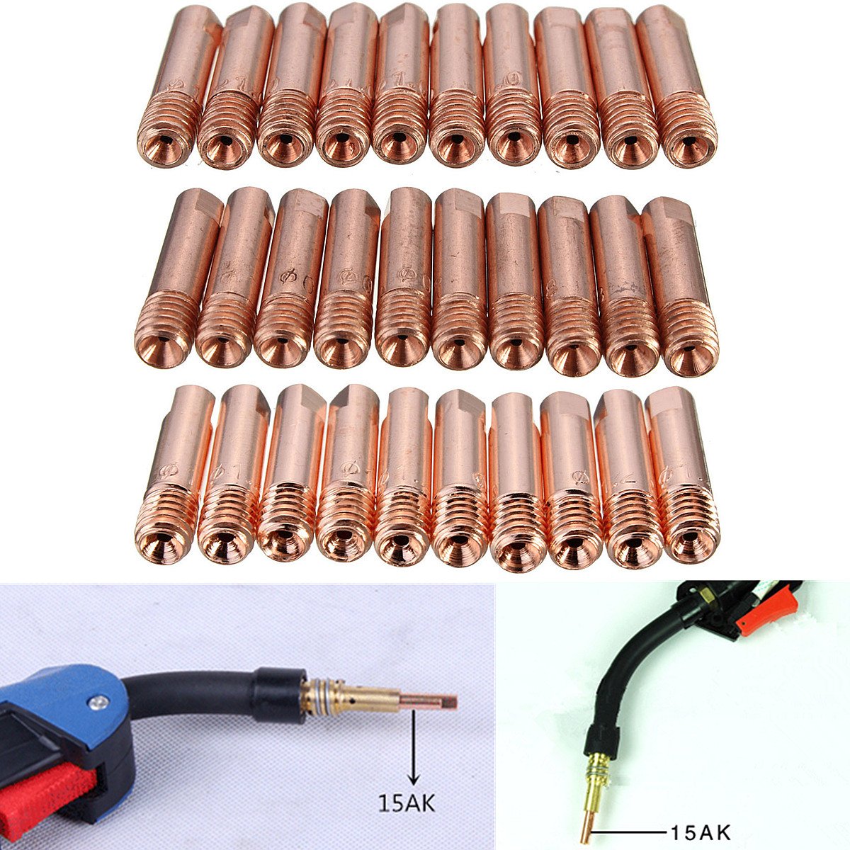 10 PI??CES 0.8/1.0/1.2MM MB-15AK Mig/Mag M6 Buse De Soudage Ensemble 25 6mm EUR 8,98 - FR