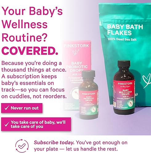 Miniatura 4 de Pink Stork Gotas para dormir para bebés, apoyan naturalmente el sueño sin melatonina para bebés, niños pequeños y niños, ayudan a dormir con